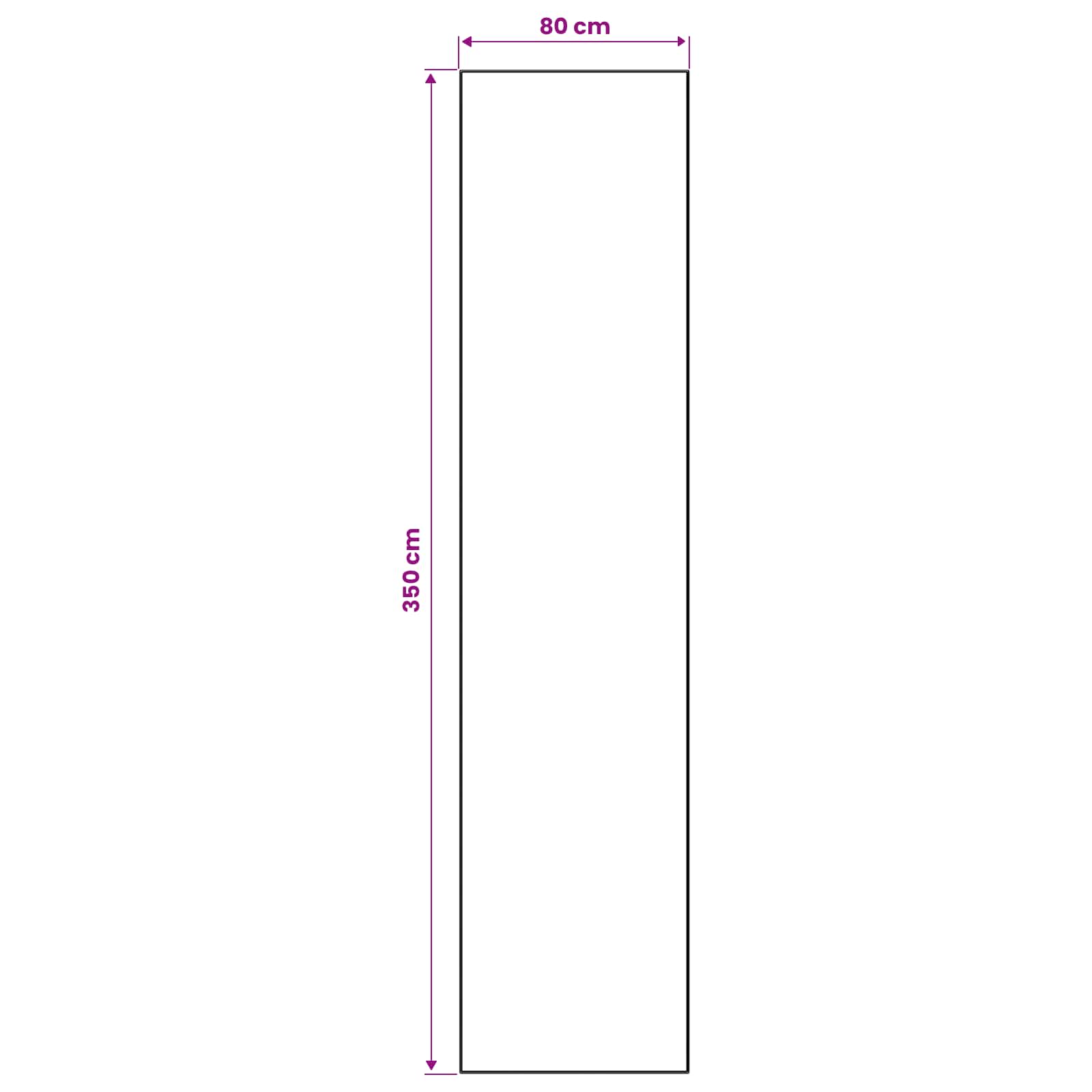 Tappeto Antiscivolo LESAKA Nero e bianco 80 x 350 cm