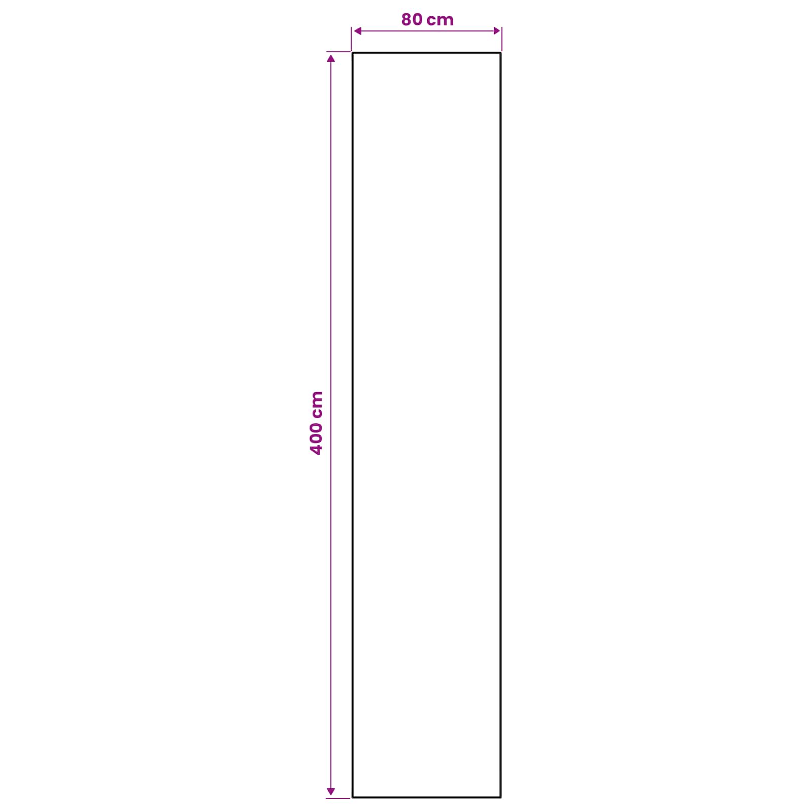 Tappeto Antiscivolo LESAKA Nero e bianco 80 x 400 cm
