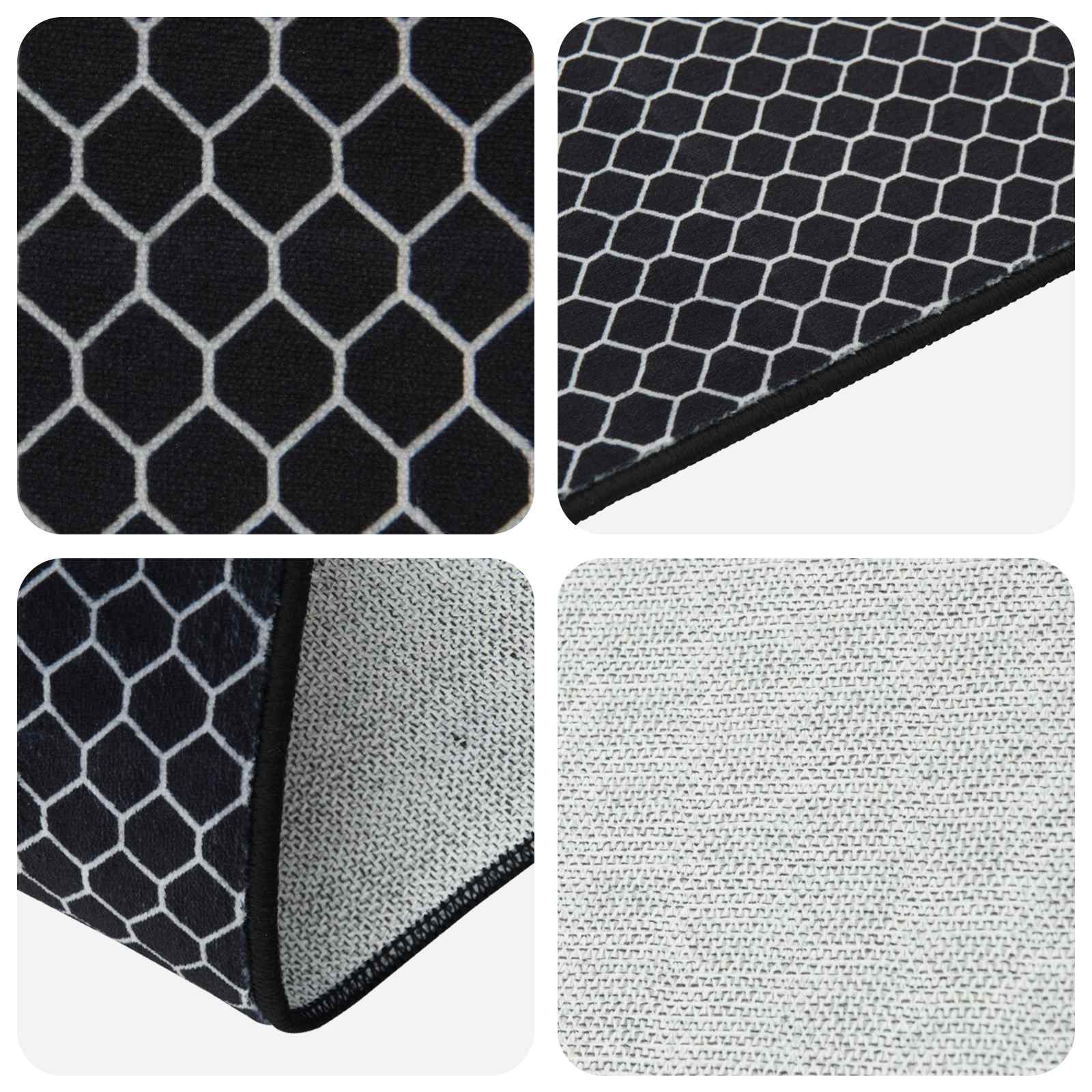 Tappeto Antiscivolo ORIZ 1150 gsm Motivo in rete nera