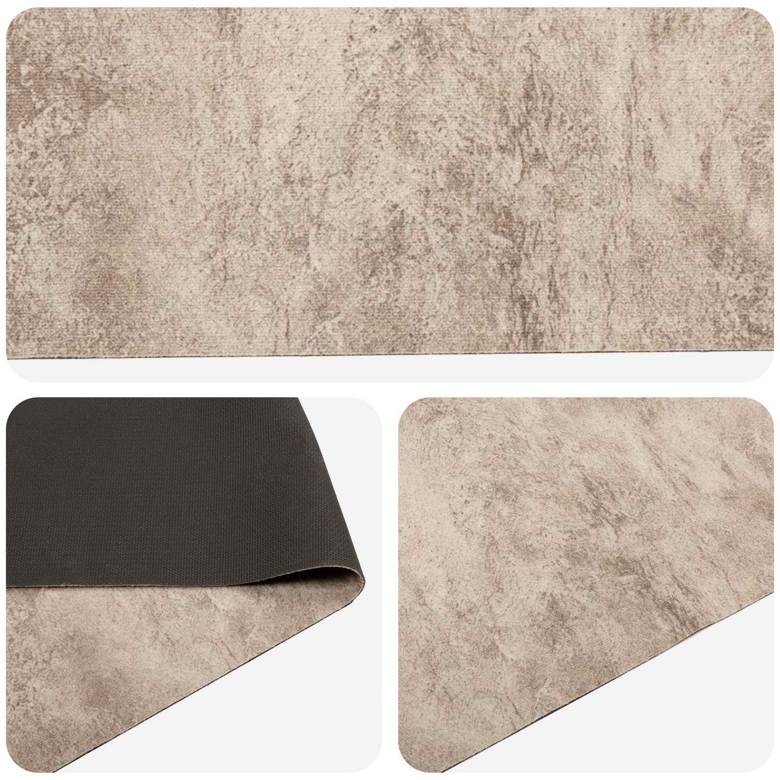 Tappeto da Cucina Cemento beige 180 x 60 cm 100% Poliammide