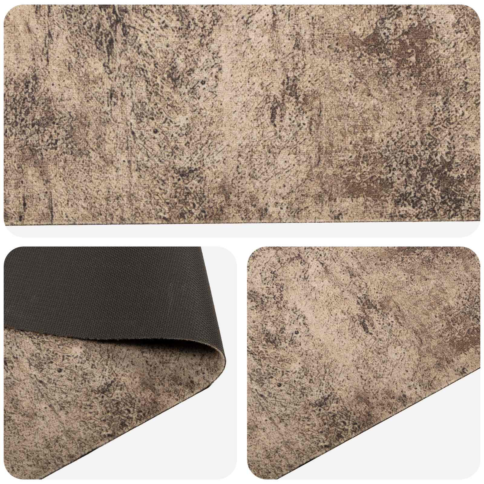Tappeto da Cucina Cemento marrone 300 x 60 cm 100% Poliammide