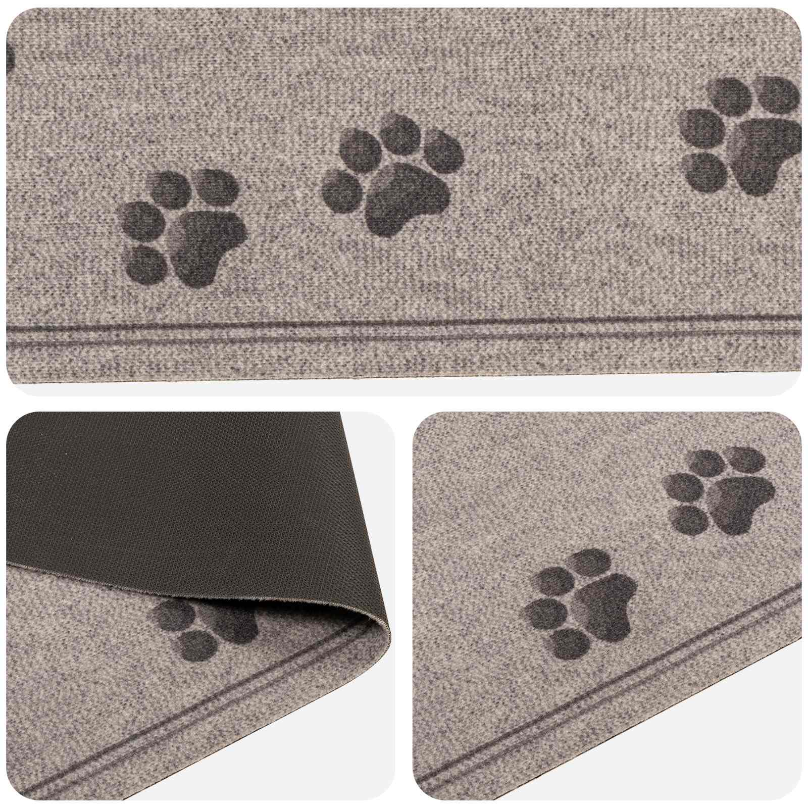 Tappeto da Cucina Zampe grigie 300 x 60 cm 100% Poliammide