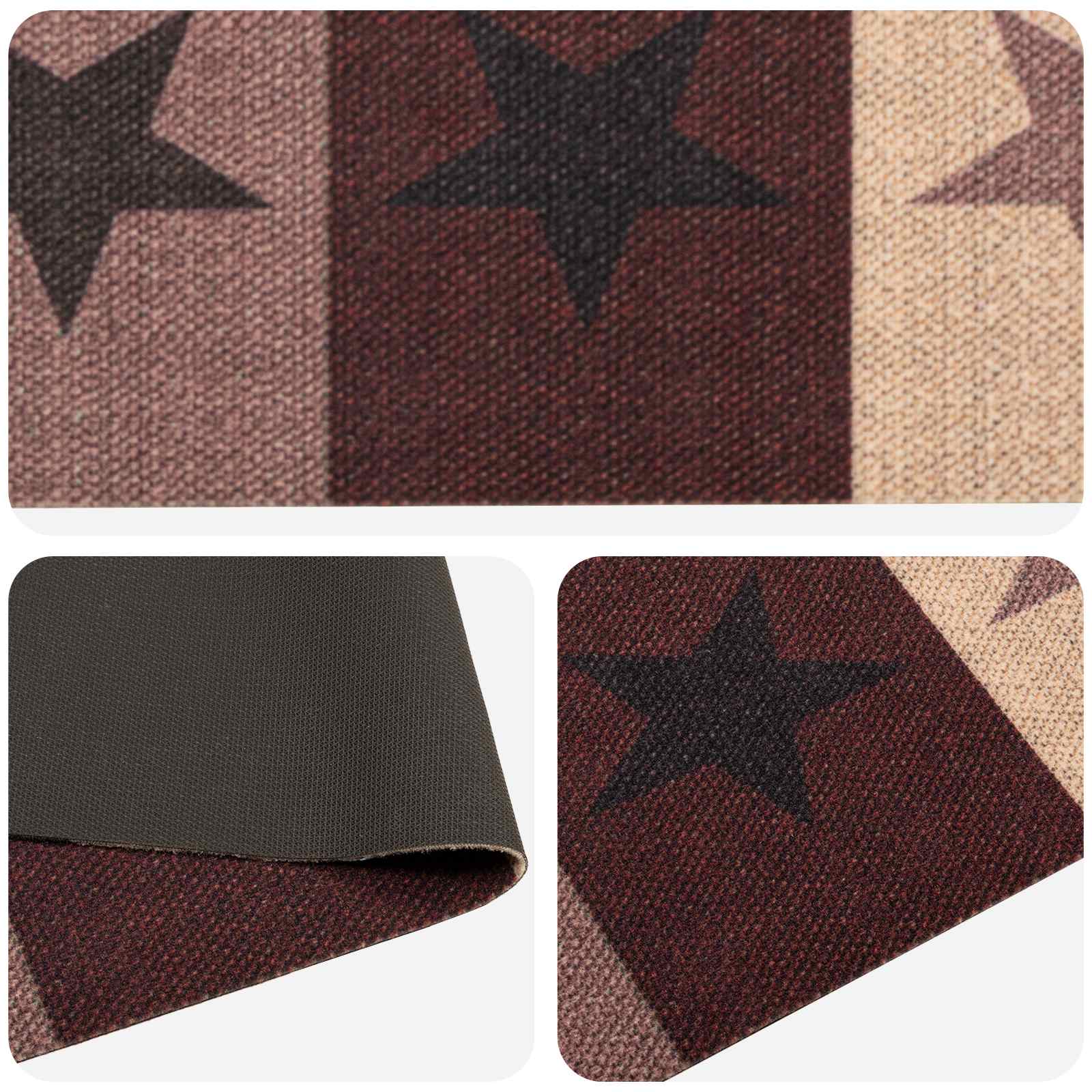 Tappeto da Cucina Stelle rosse 300 x 60 cm 100% Poliammide