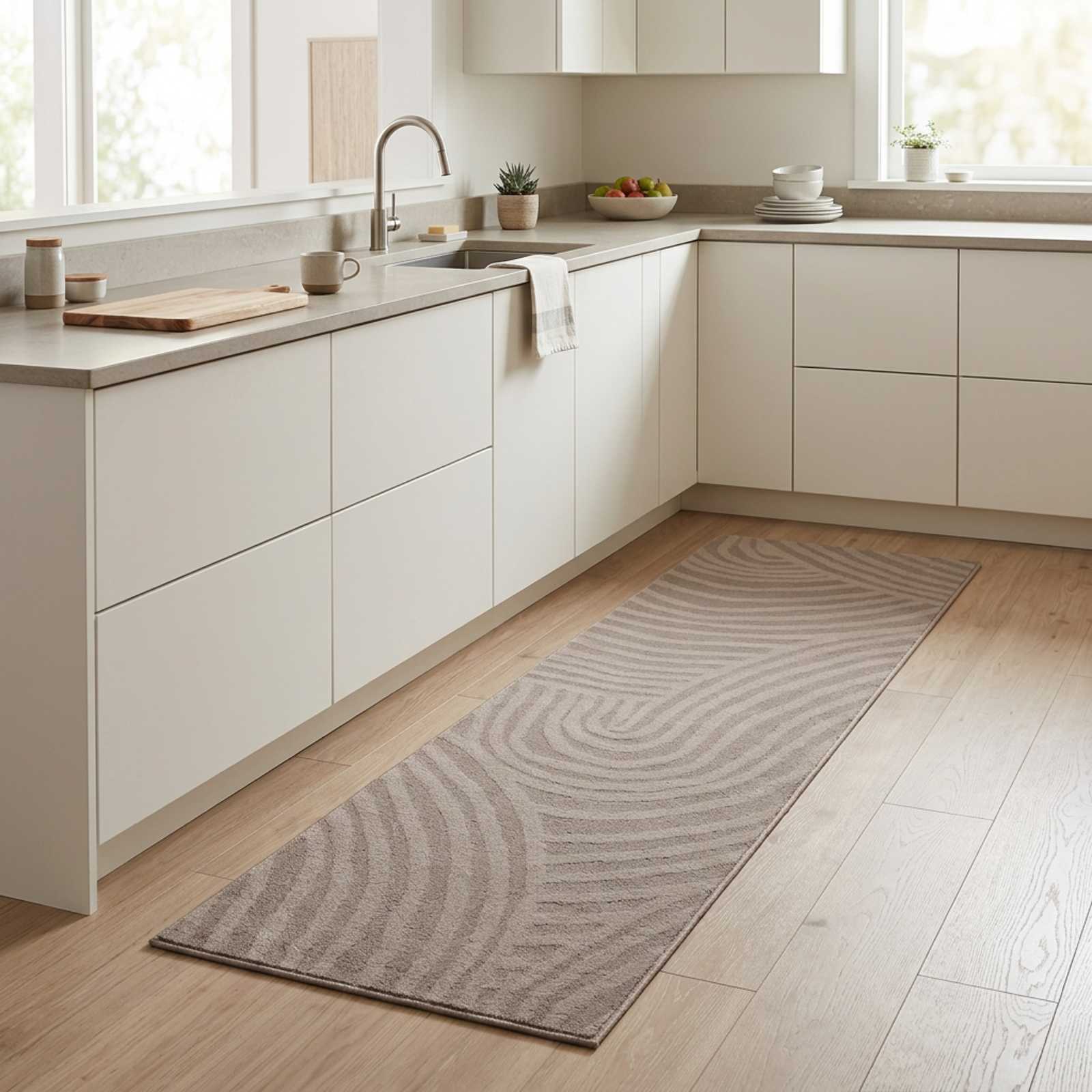 Tappeto da Cucina Scandinavo marrone 300 x 60 cm