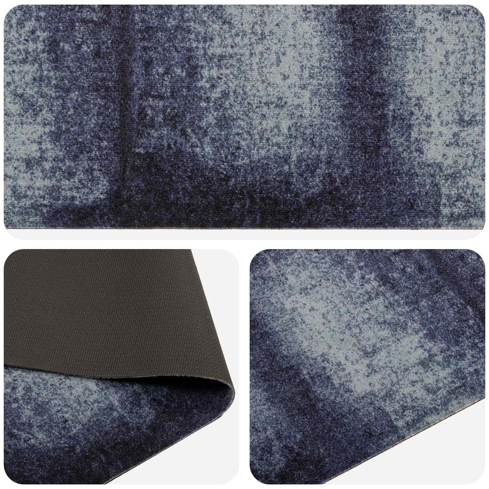Tappeto da Cucina Tenda blu 180 x 60 cm 100% Poliammide