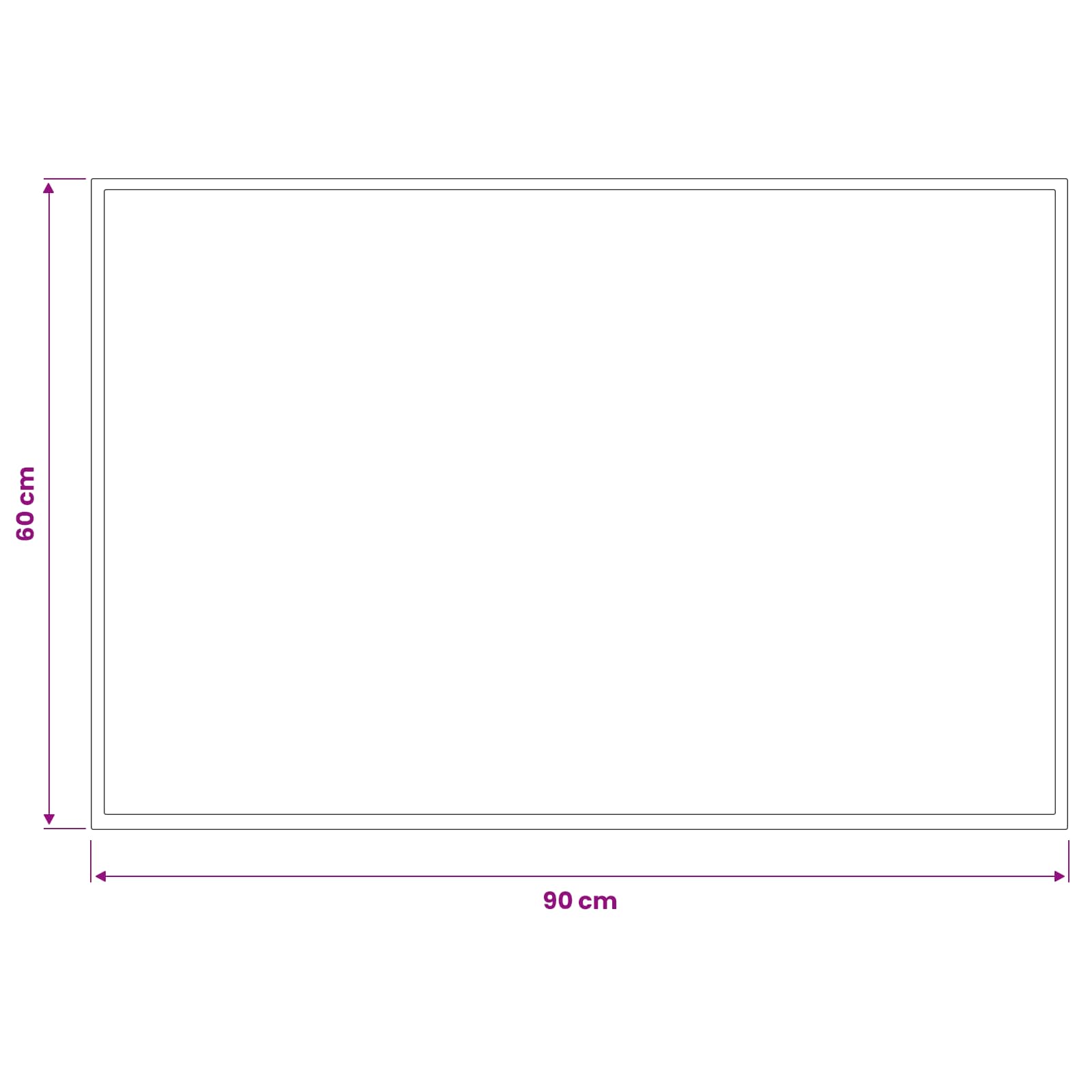 Tappetino Grigio Chiaro 90 x 60 cm 100% Poliammide