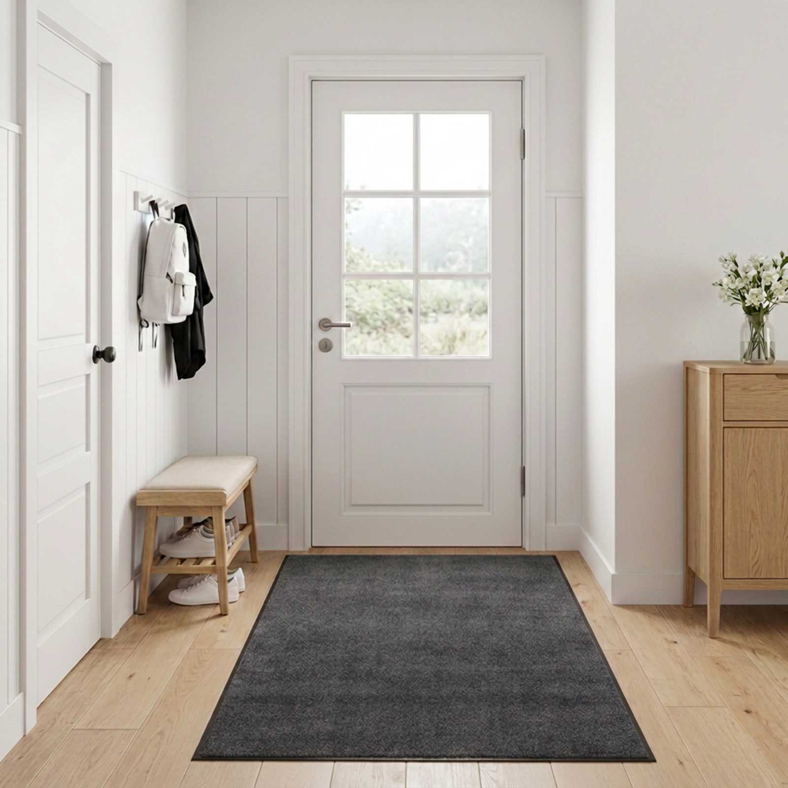 Tappetino Grigio Chiaro 180 x 120 cm 100% Poliammide