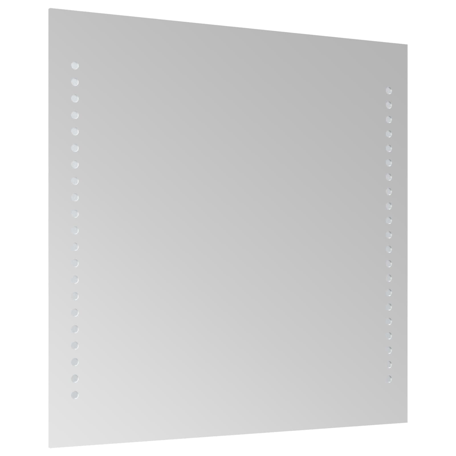 Specchio da bagno LED Trasparente 40 x 40 cm vetro temperato