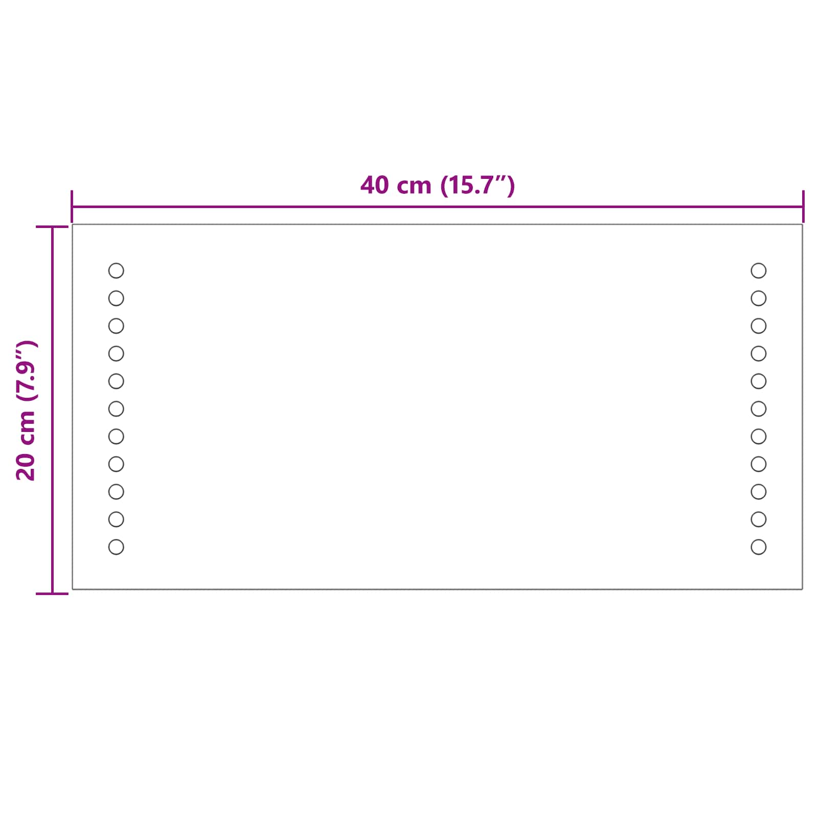 Specchio da bagno LED Trasparente 40 x 20 cm vetro temperato