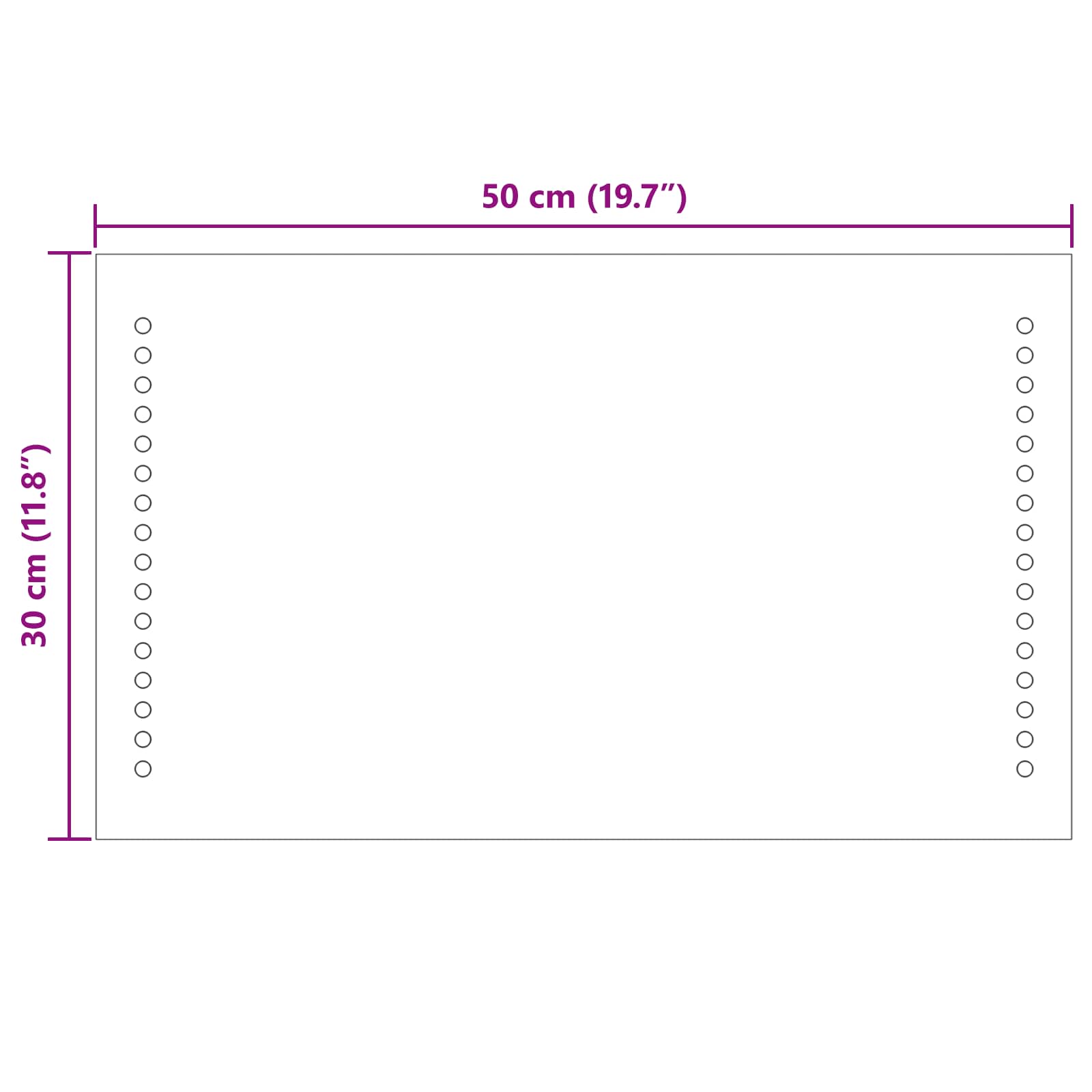 Specchio da bagno LED Trasparente 50 x 30 cm vetro temperato
