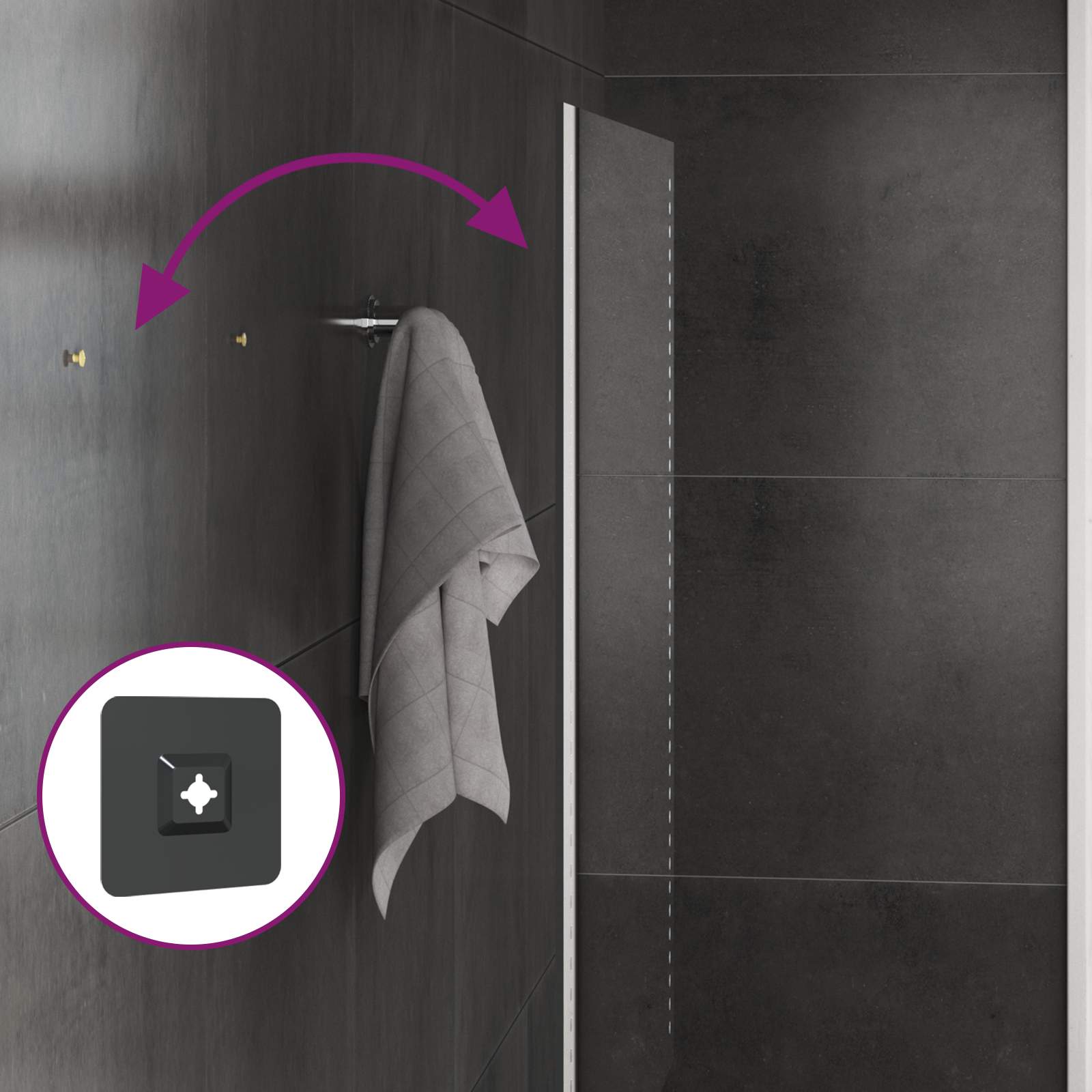 Specchio da bagno LED Trasparente 80 x 40 cm vetro temperato