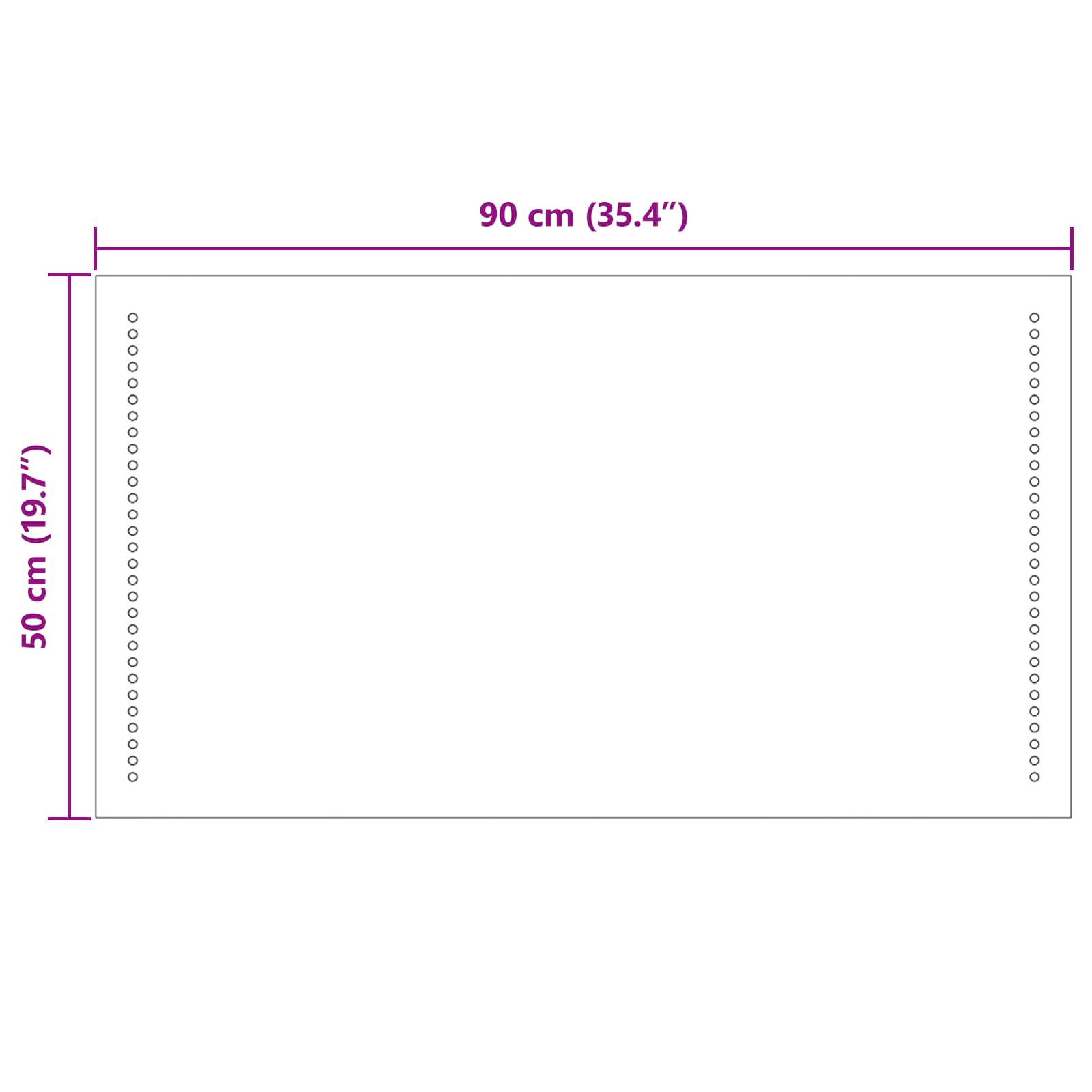 Specchio da bagno LED Trasparente 90 x 50 cm vetro temperato