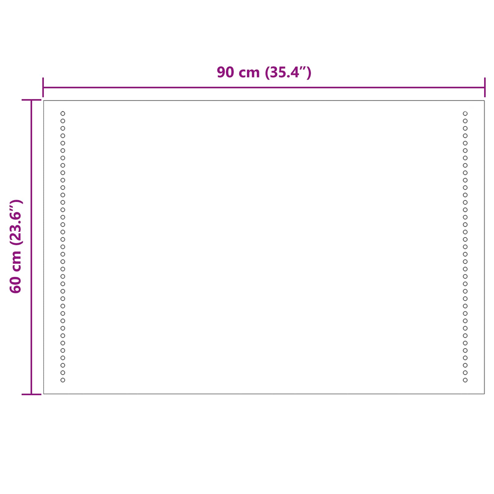 Specchio da bagno LED Trasparente 90 x 60 cm vetro temperato