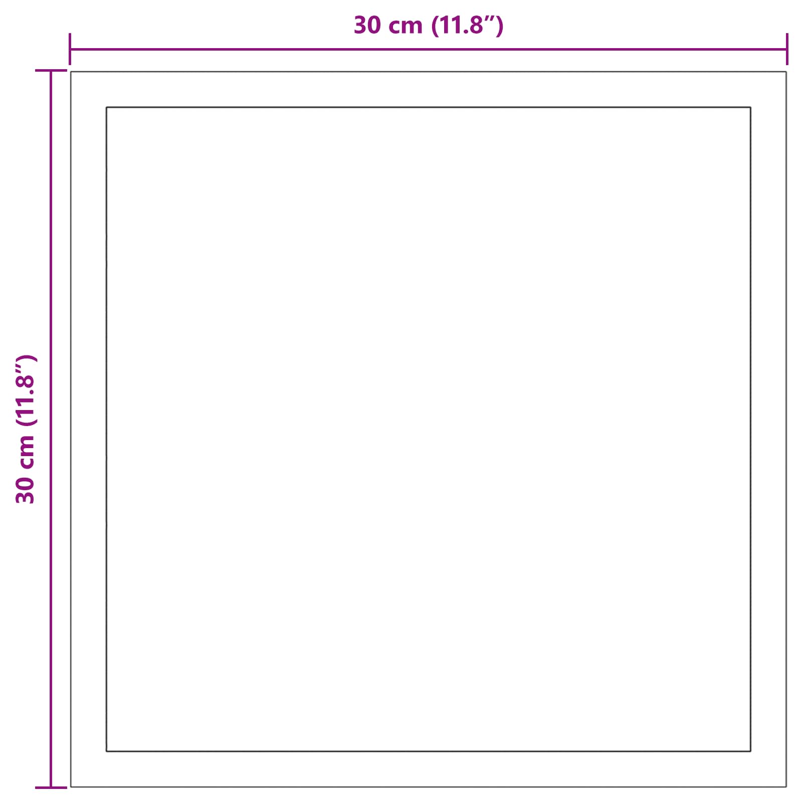 Specchio da bagno LED Trasparente 30 x 30 cm vetro temperato