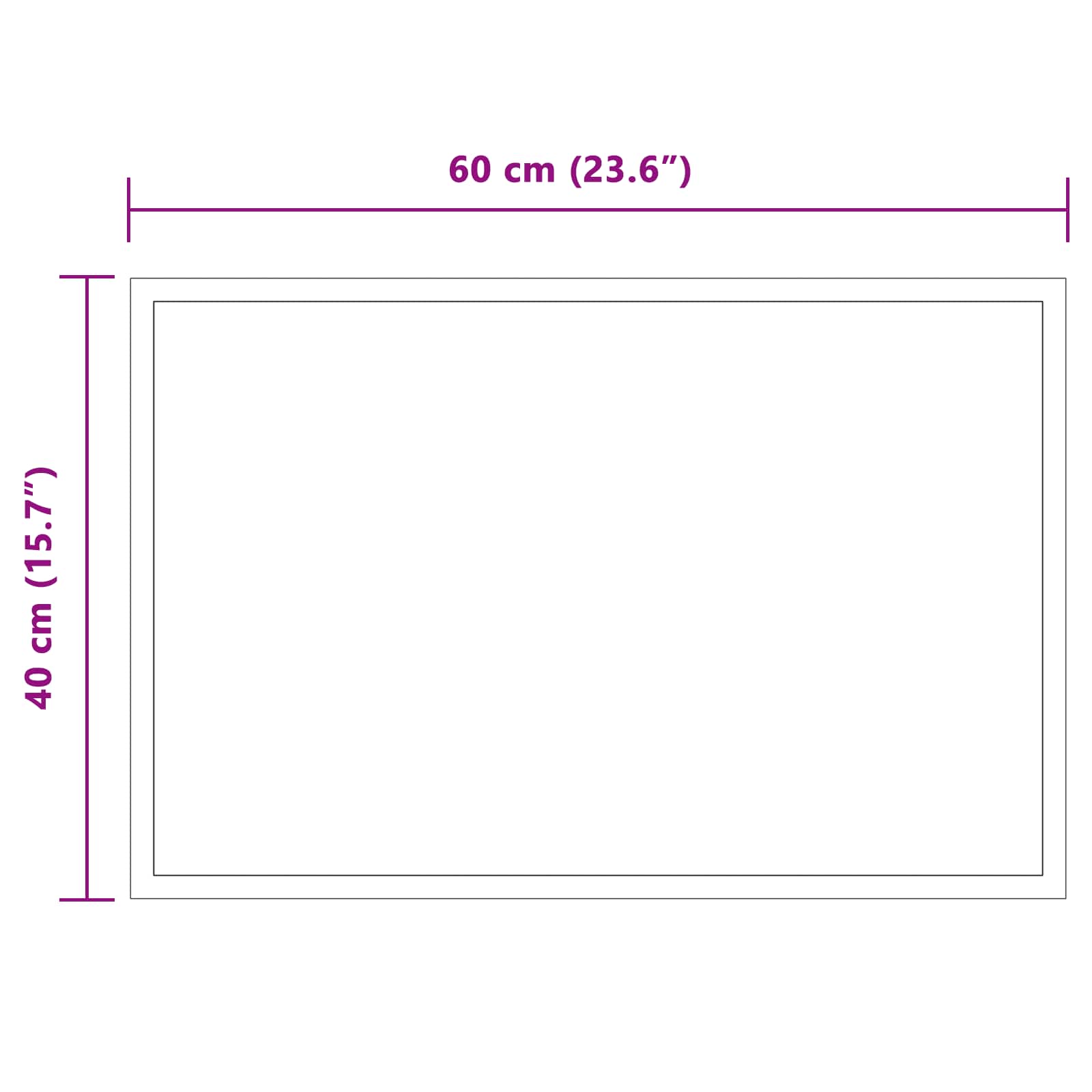 Specchio da bagno LED Trasparente 60 x 40 cm vetro temperato