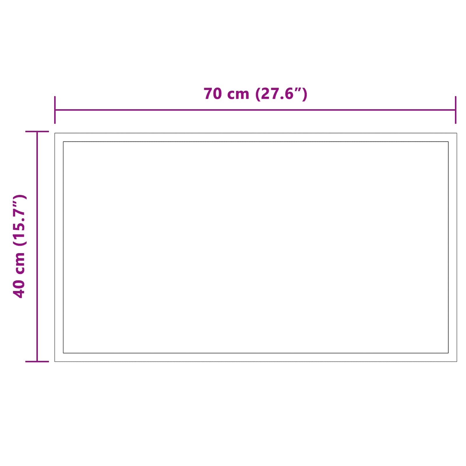 Specchio da bagno LED Trasparente 70 x 40 cm vetro temperato