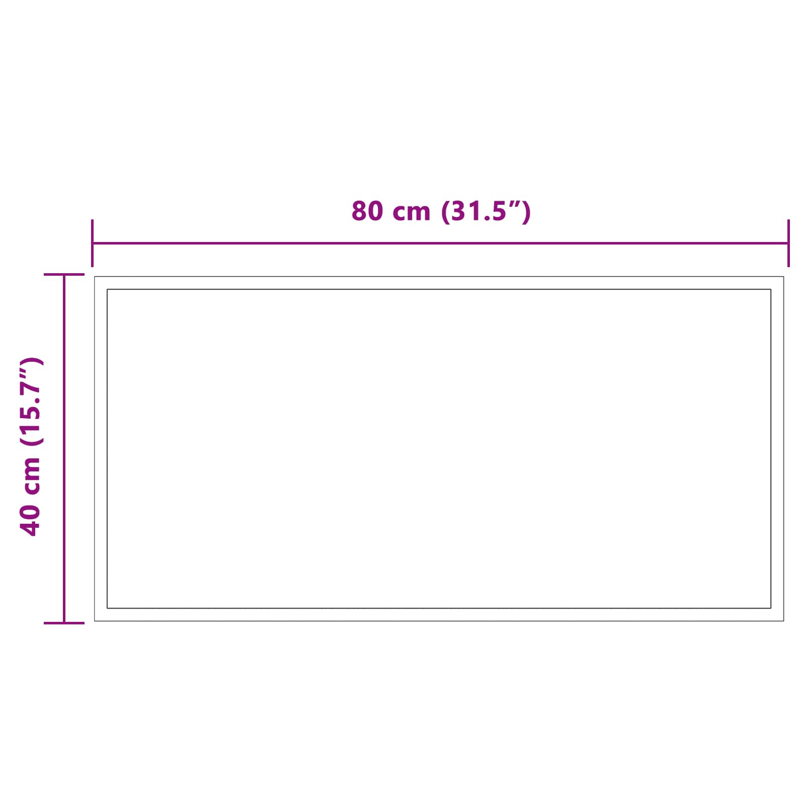 Specchio da bagno LED Trasparente 80 x 40 cm vetro temperato