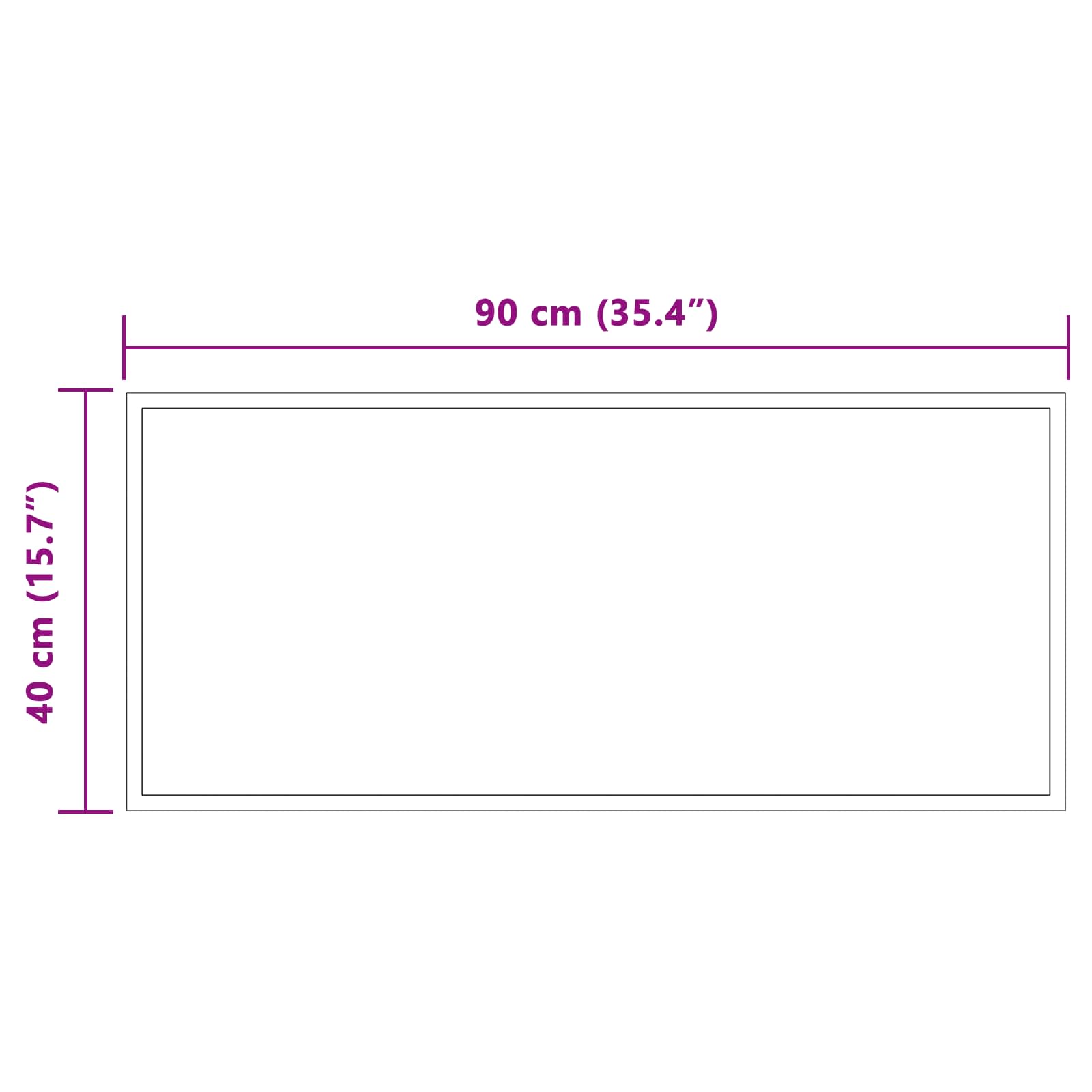 Specchio da bagno LED Trasparente 90 x 40 cm vetro temperato