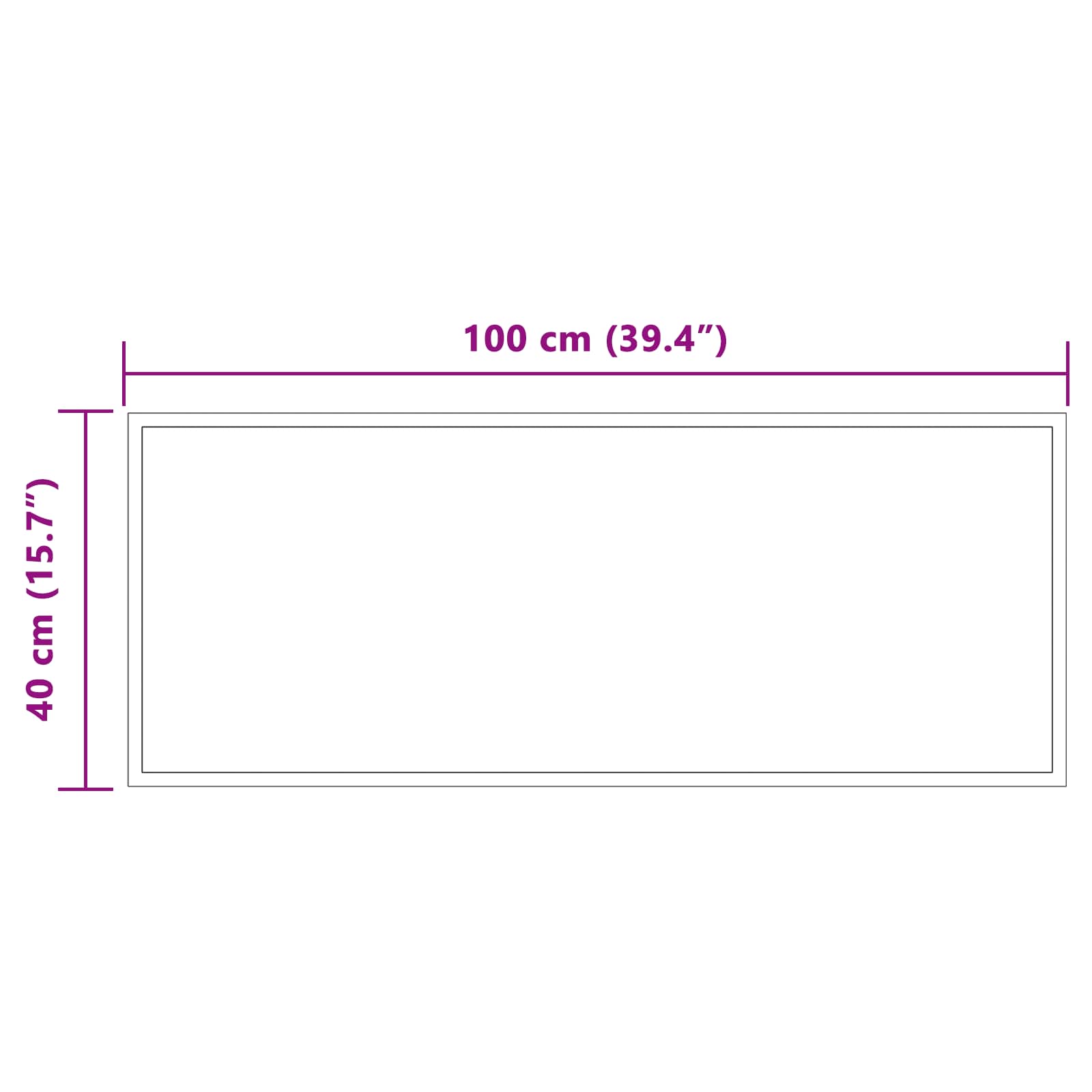 Specchio da bagno LED Trasparente 100 x 40 cm vetro temperato