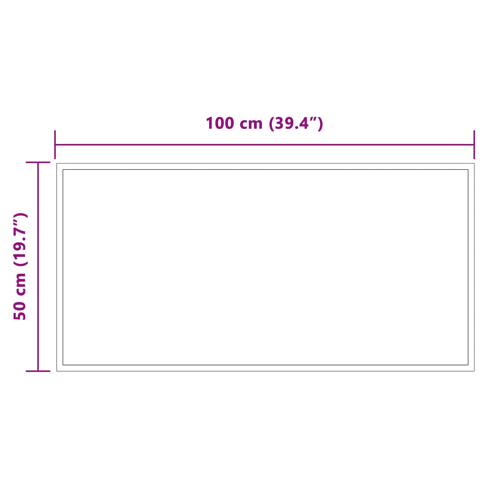 Specchio da bagno LED Trasparente 100 x 50 cm vetro temperato