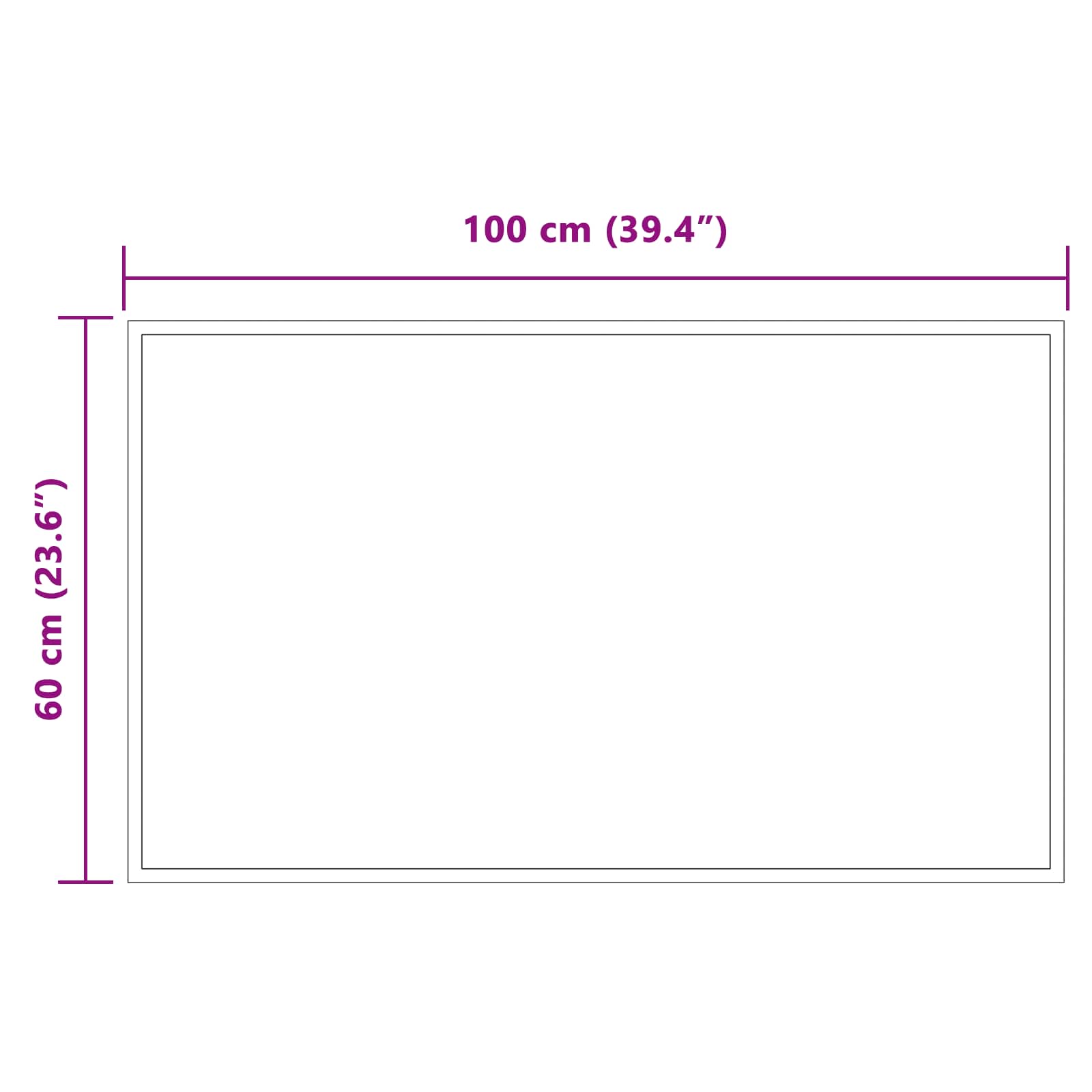 Specchio da bagno LED Trasparente 100 x 60 cm vetro temperato