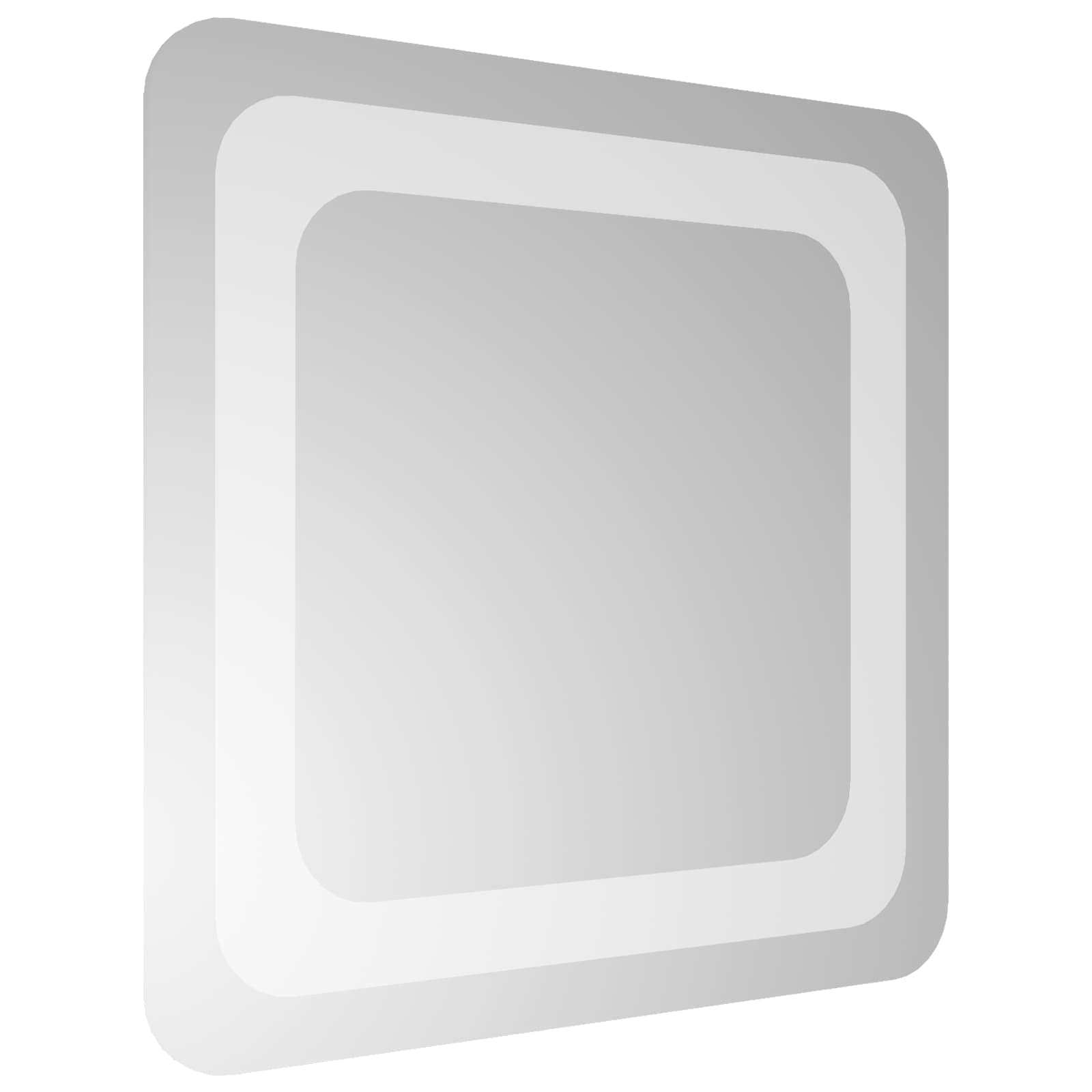 Specchio da bagno LED Trasparente 30 x 30 cm vetro temperato