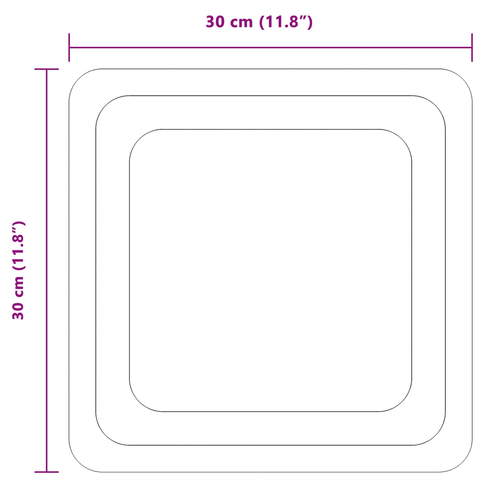 Specchio da bagno LED Trasparente 30 x 30 cm vetro temperato