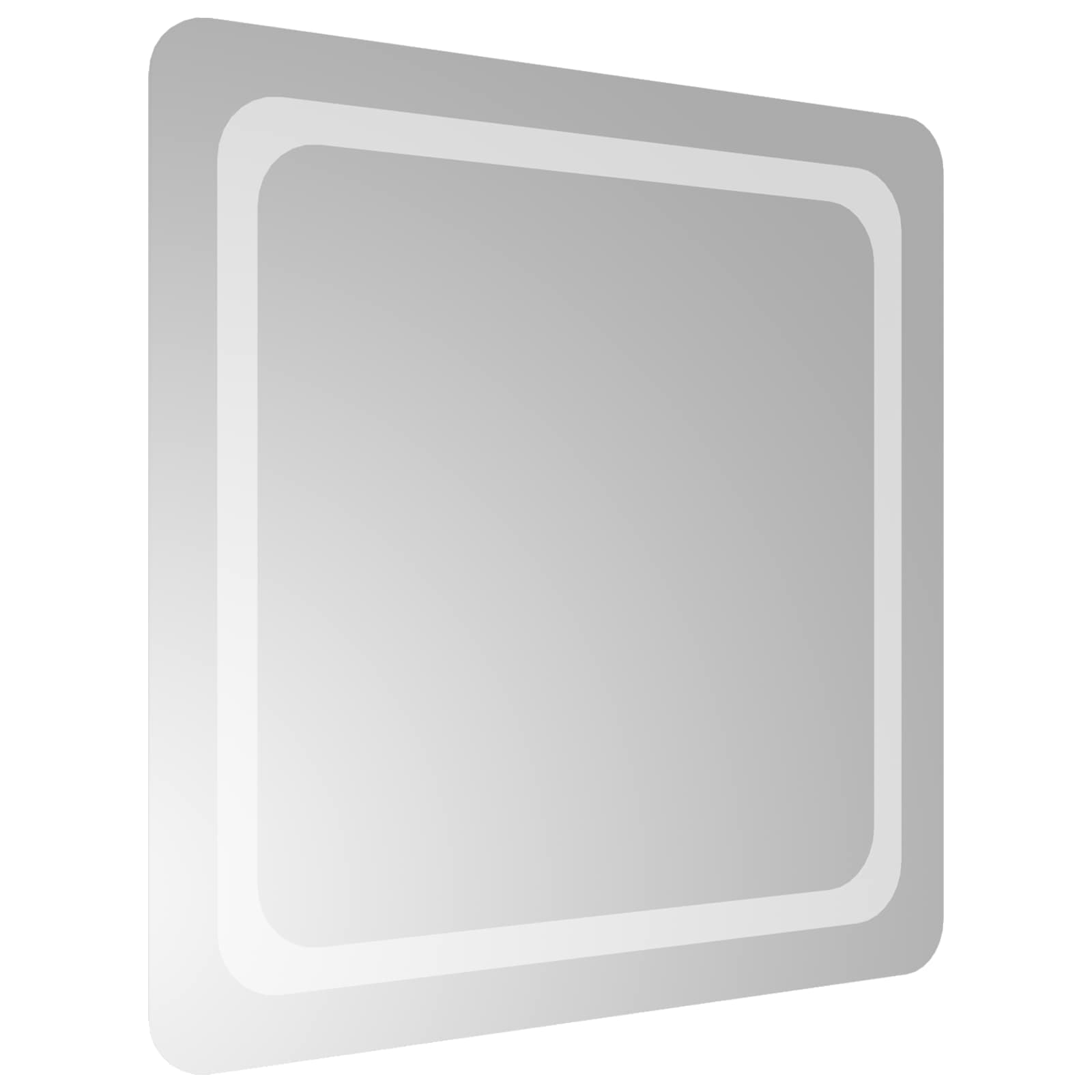 Specchio da bagno LED Trasparente 60 x 60 cm vetro temperato