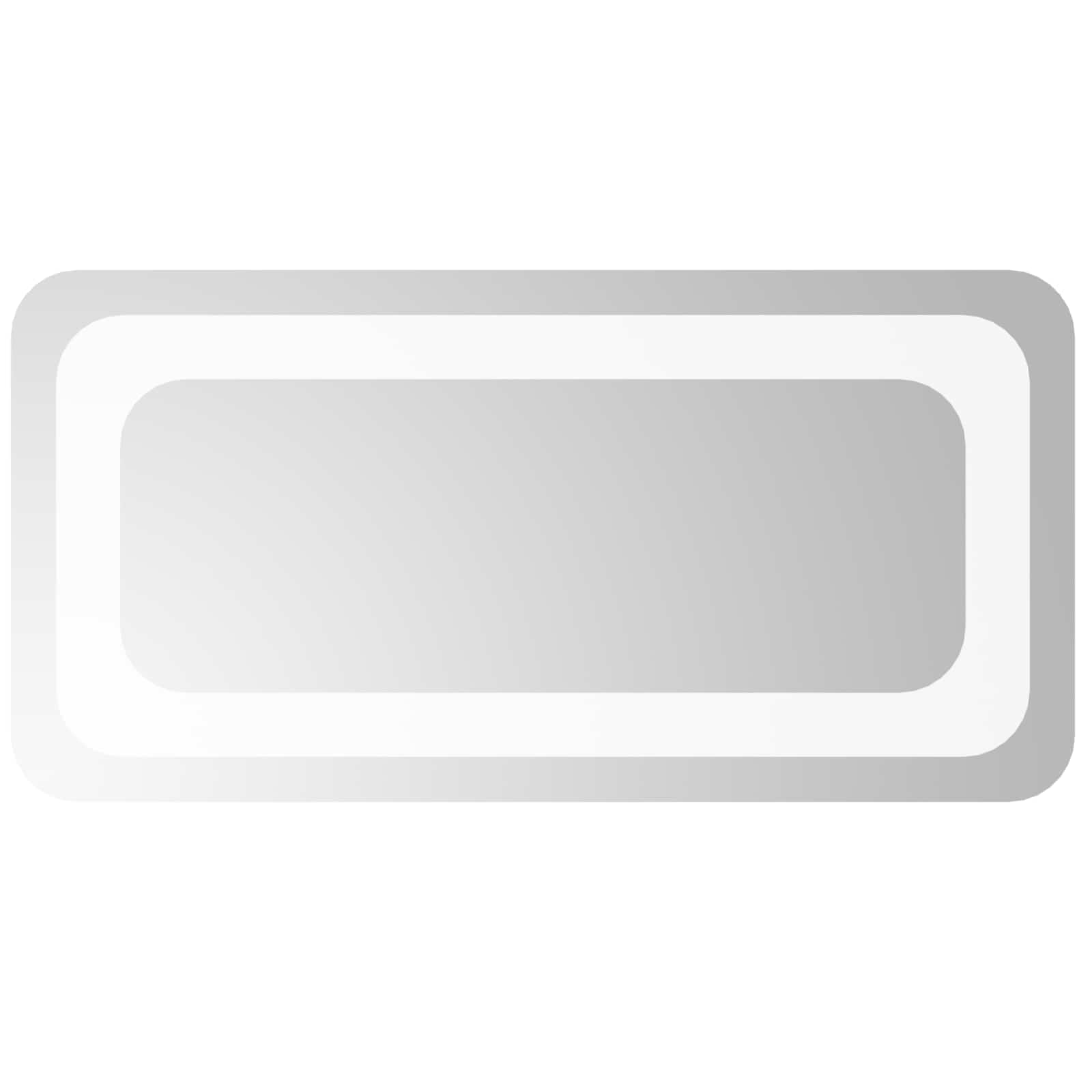Specchio da bagno LED Trasparente 40 x 20 cm vetro temperato