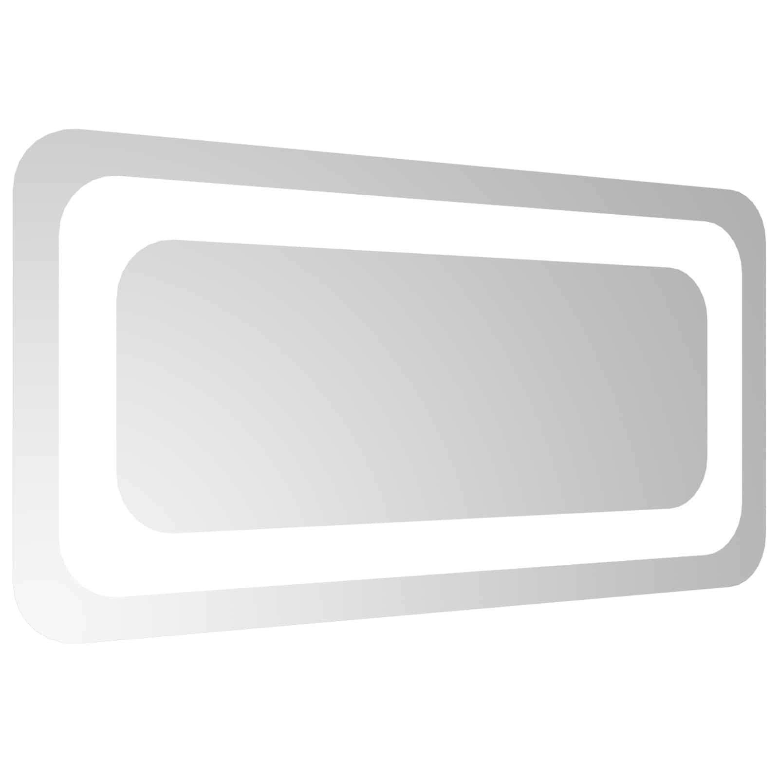 Specchio da bagno LED Trasparente 40 x 20 cm vetro temperato