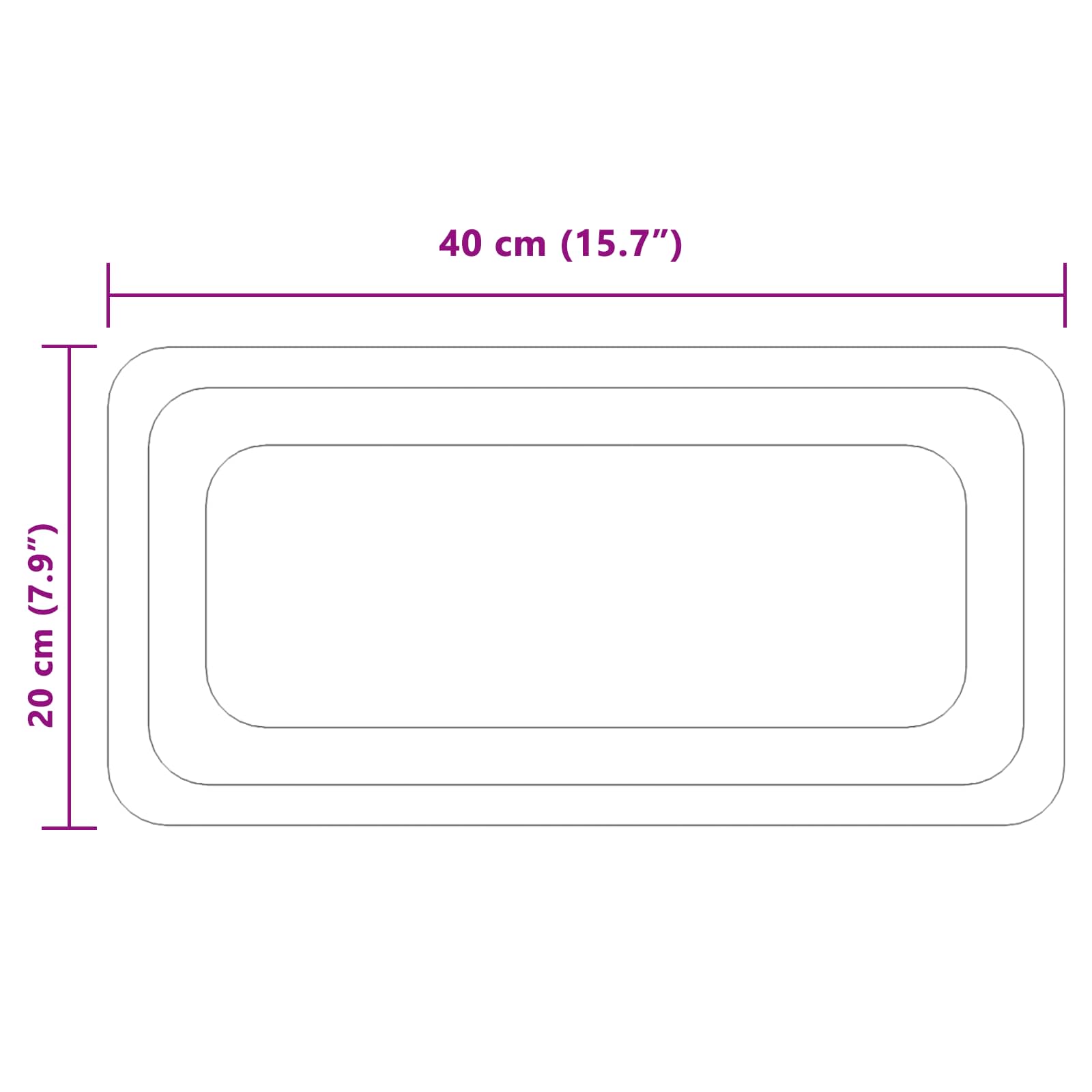 Specchio da bagno LED Trasparente 40 x 20 cm vetro temperato