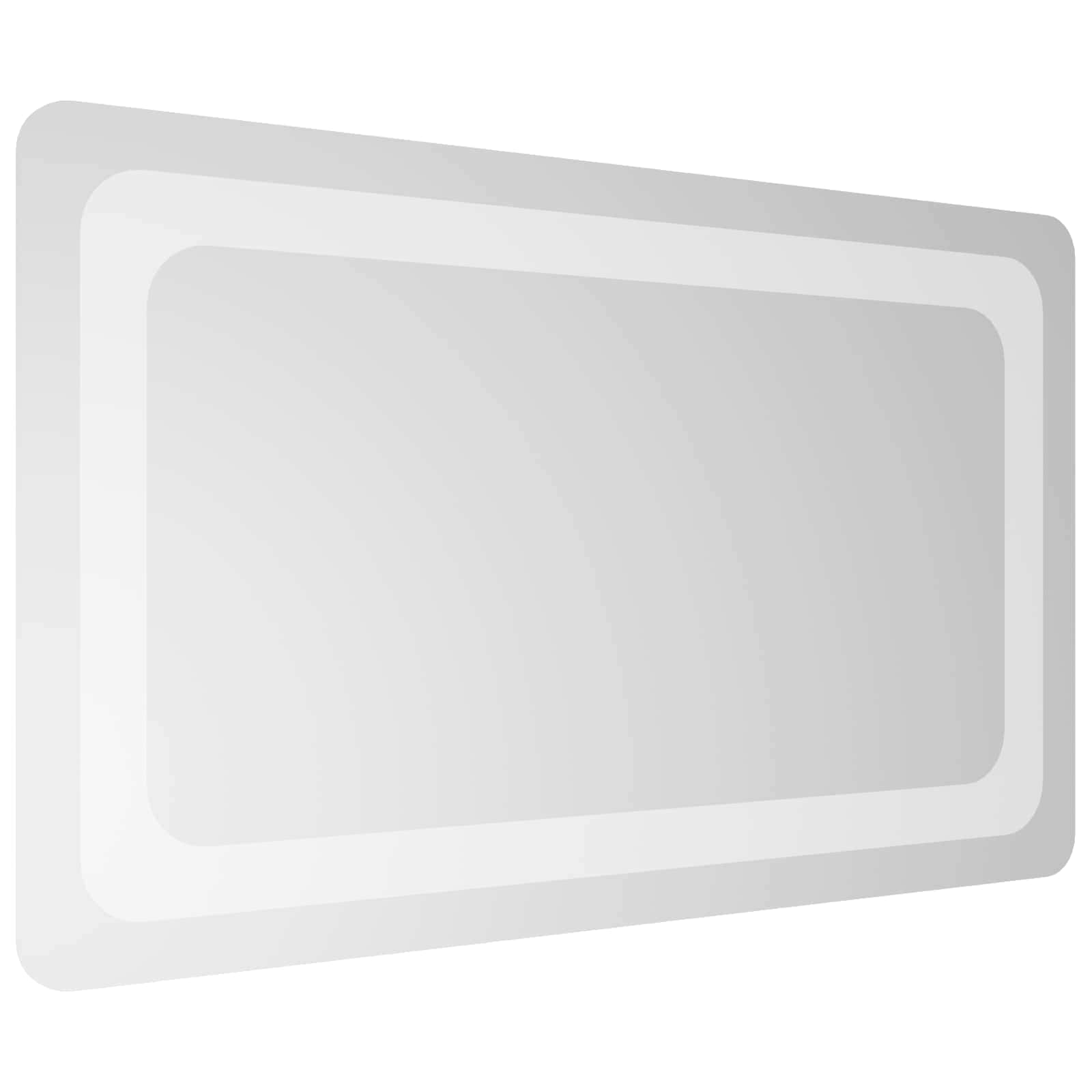Specchio da bagno LED Trasparente 50 x 30 cm vetro temperato