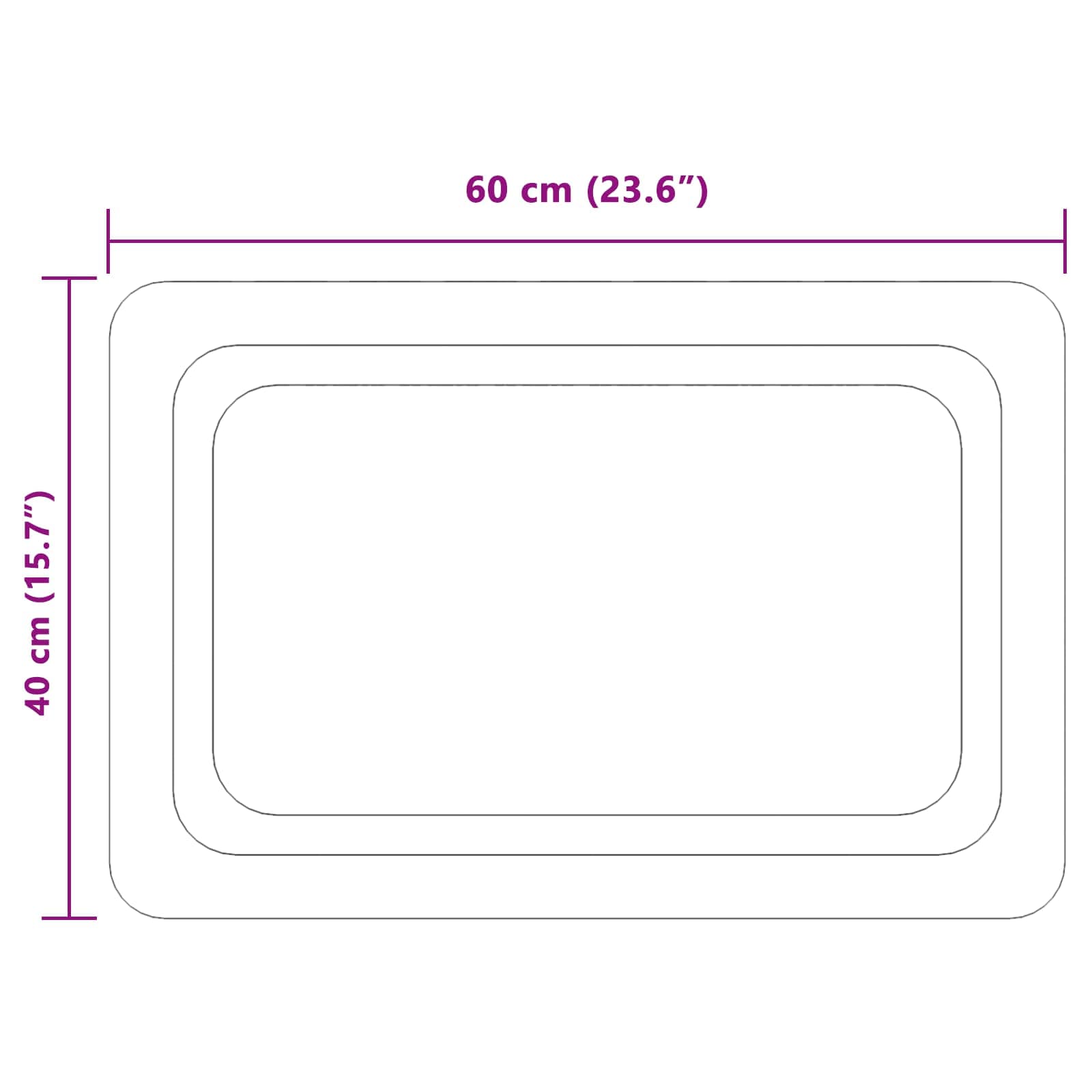 Specchio da bagno LED Trasparente 60 x 40 cm vetro temperato