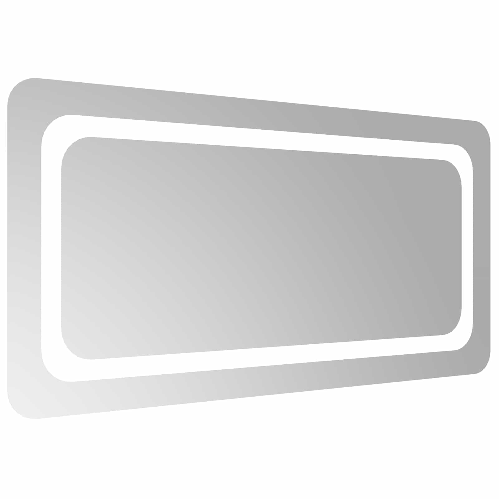 Specchio da bagno LED Trasparente 80 x 40 cm vetro temperato