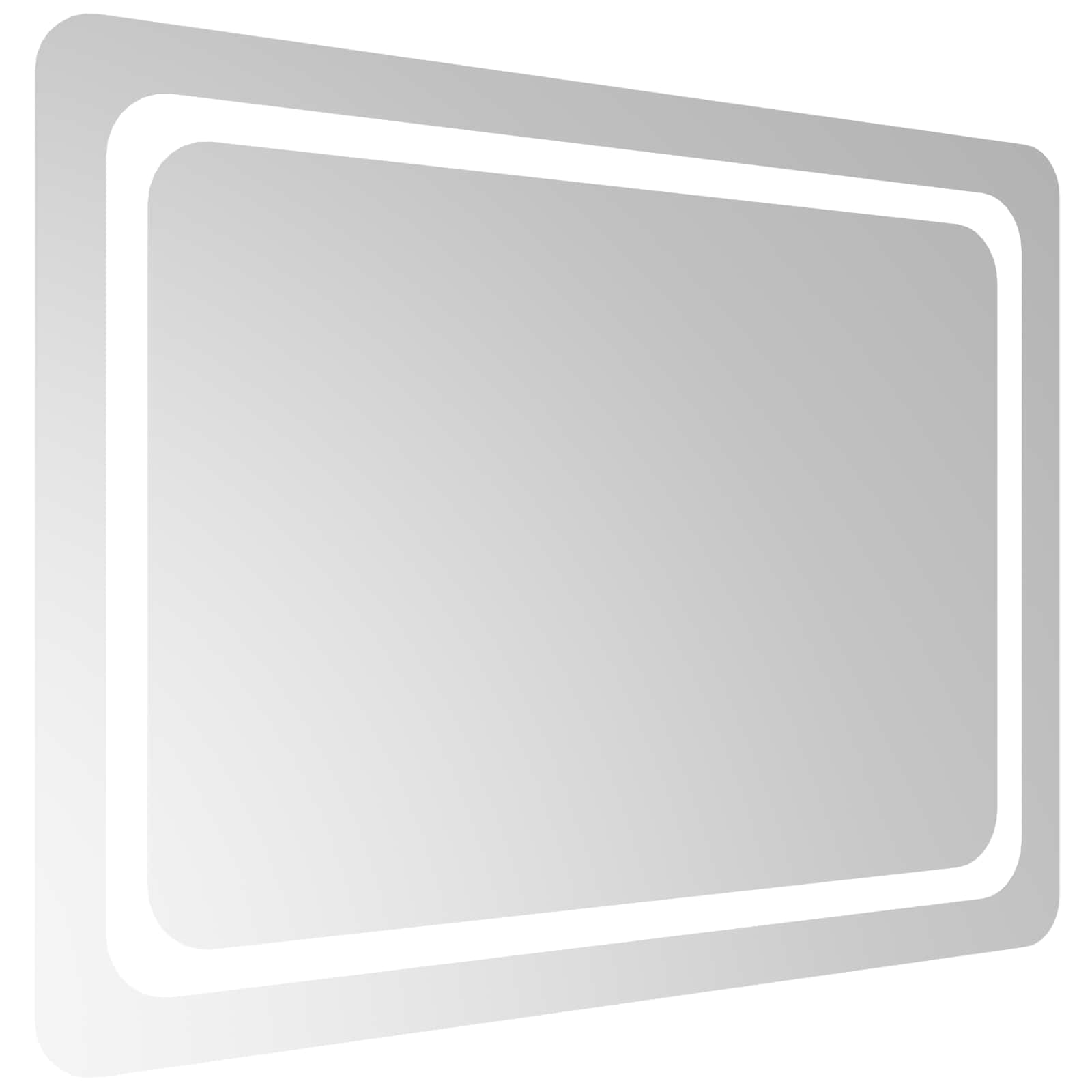 Specchio da bagno LED Trasparente 80 x 60 cm vetro temperato