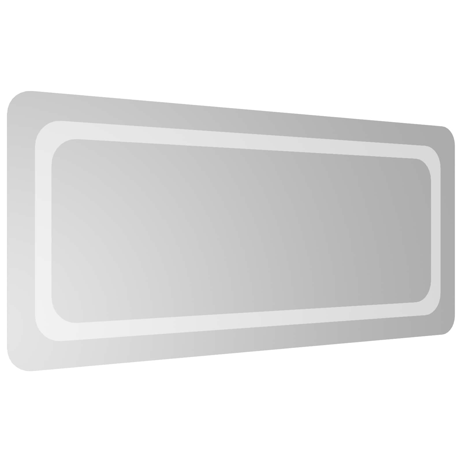Specchio da bagno LED Trasparente 90 x 40 cm vetro temperato