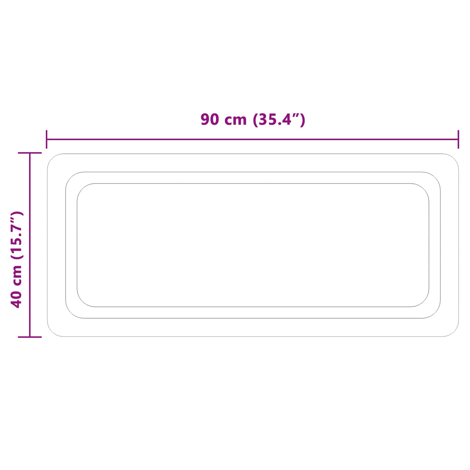 Specchio da bagno LED Trasparente 90 x 40 cm vetro temperato