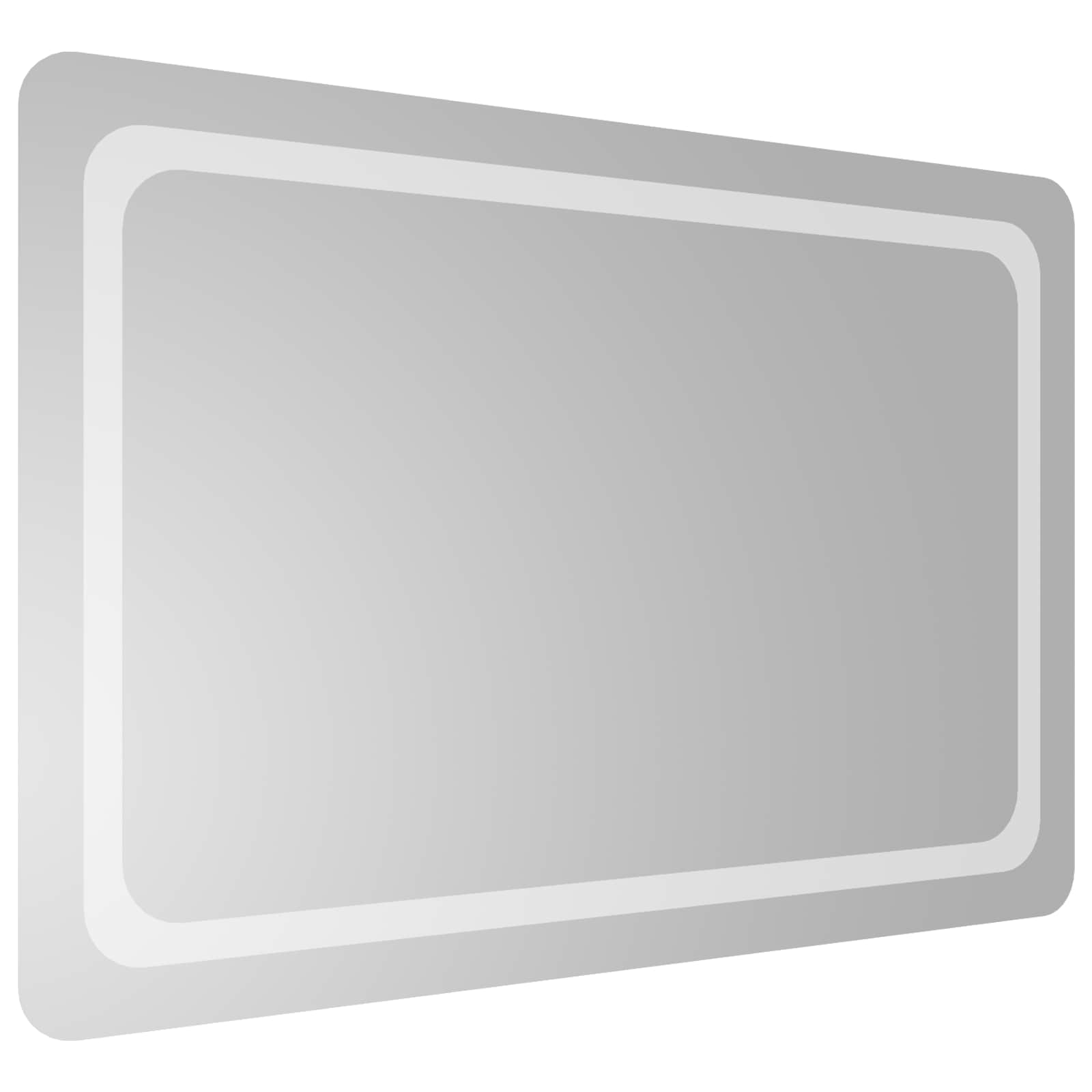 Specchio da bagno LED Trasparente 90 x 60 cm vetro temperato