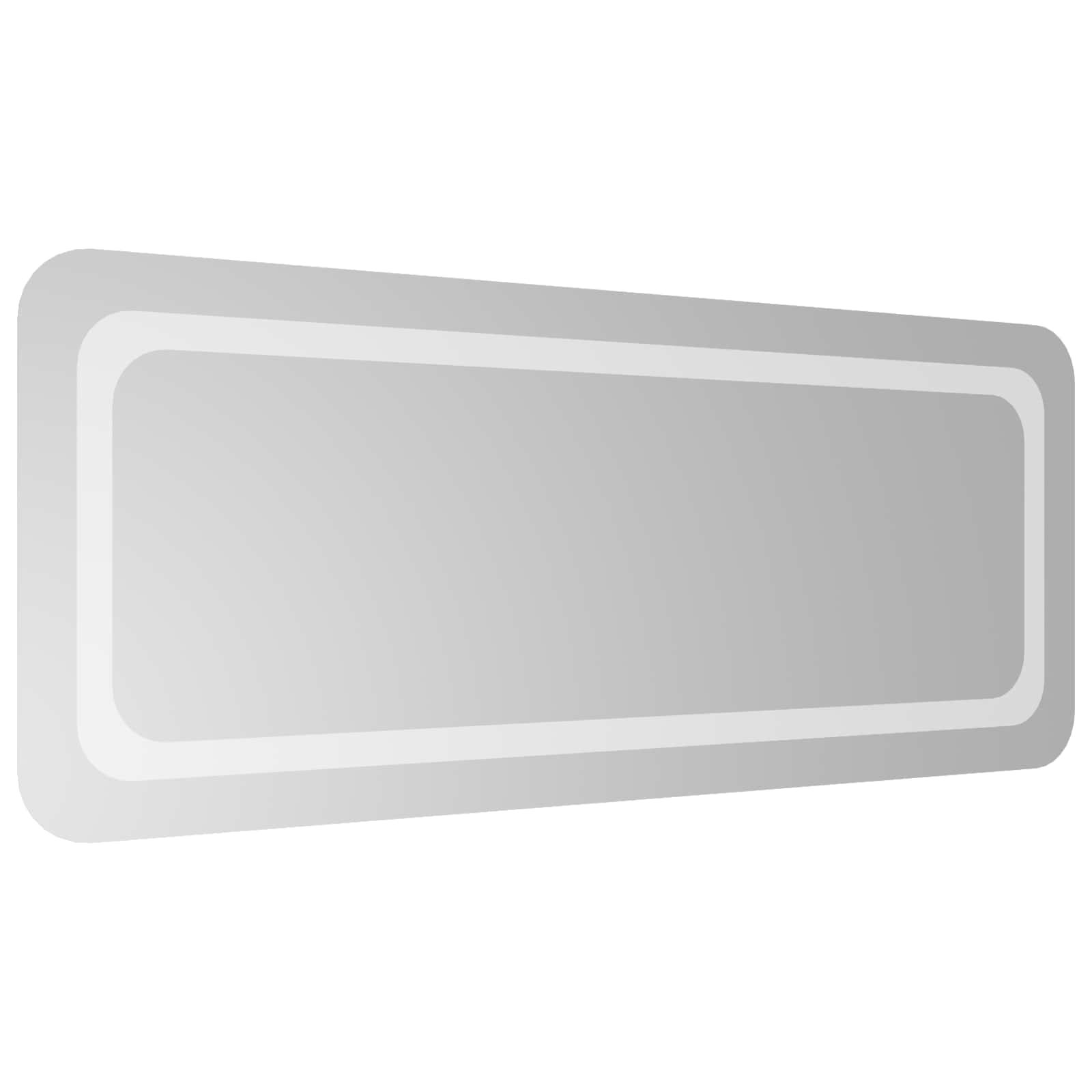 Specchio da bagno LED Trasparente 100 x 40 cm vetro temperato