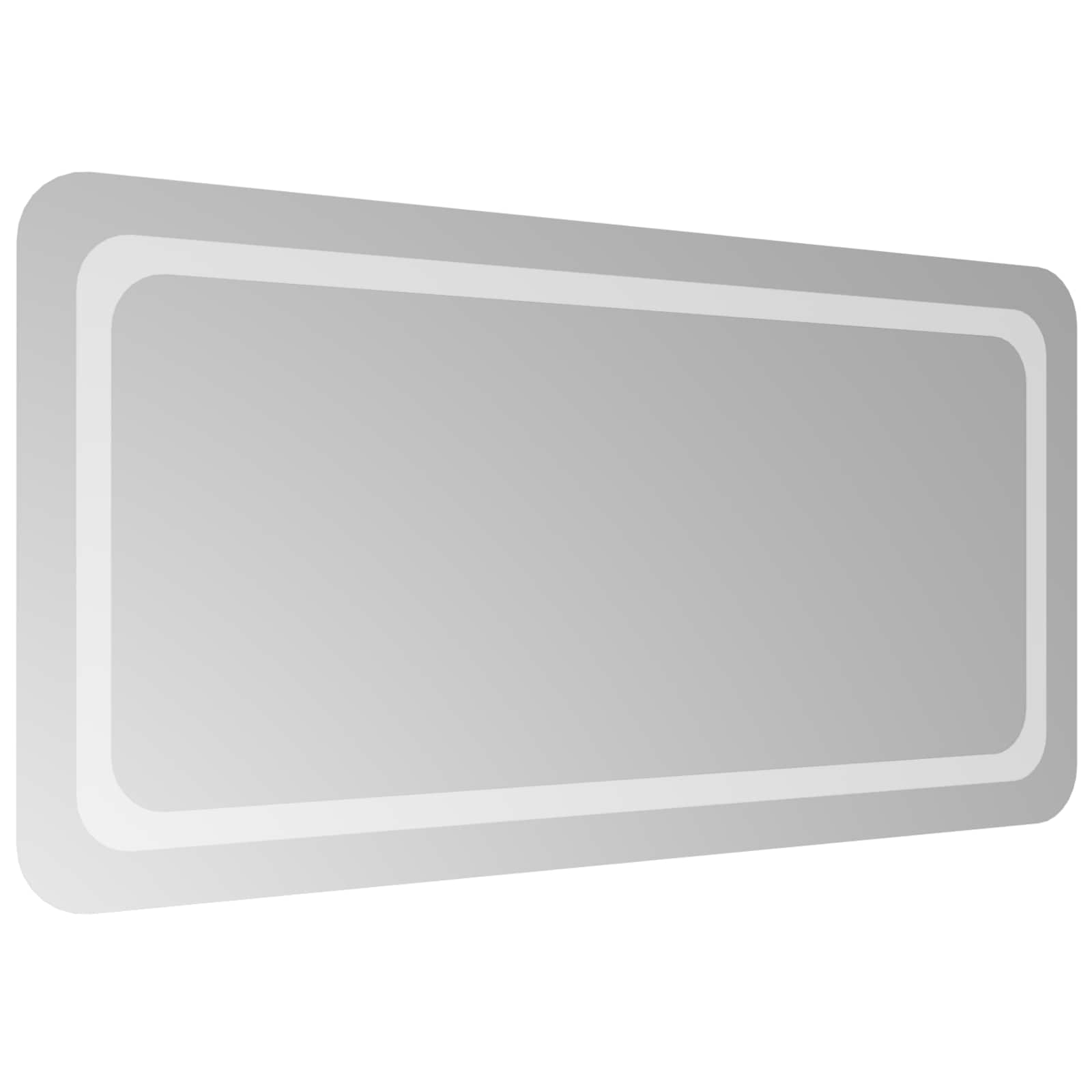 Specchio da bagno LED Trasparente 100 x 50 cm vetro temperato