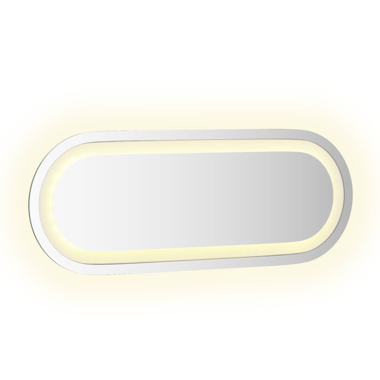 Specchio da bagno LED Trasparente 40 x 15 cm vetro temperato