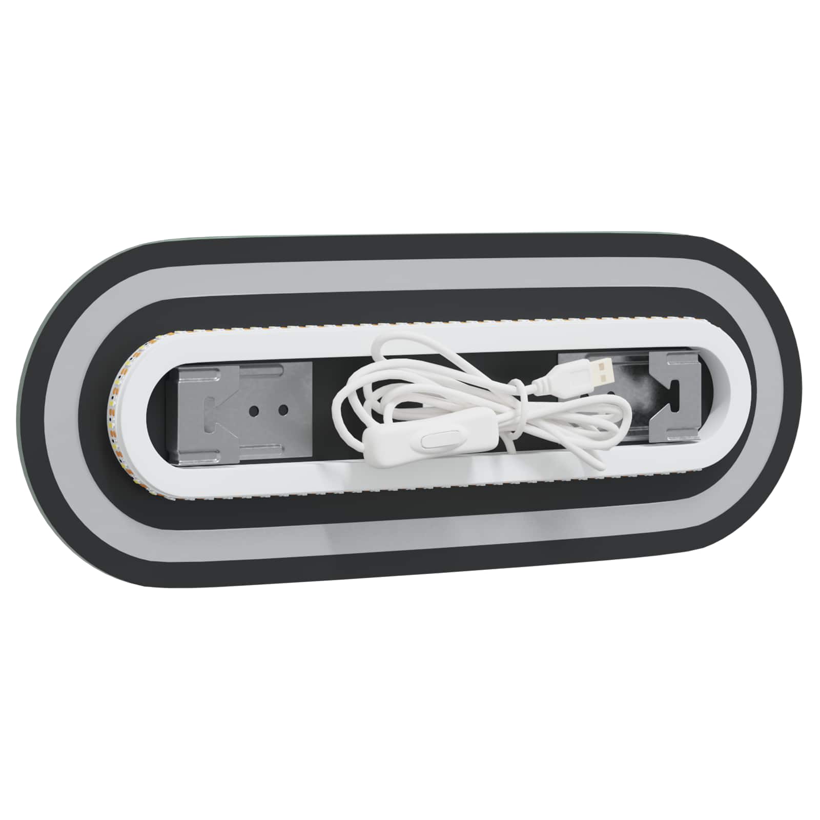 Specchio da bagno LED Trasparente 40 x 15 cm vetro temperato