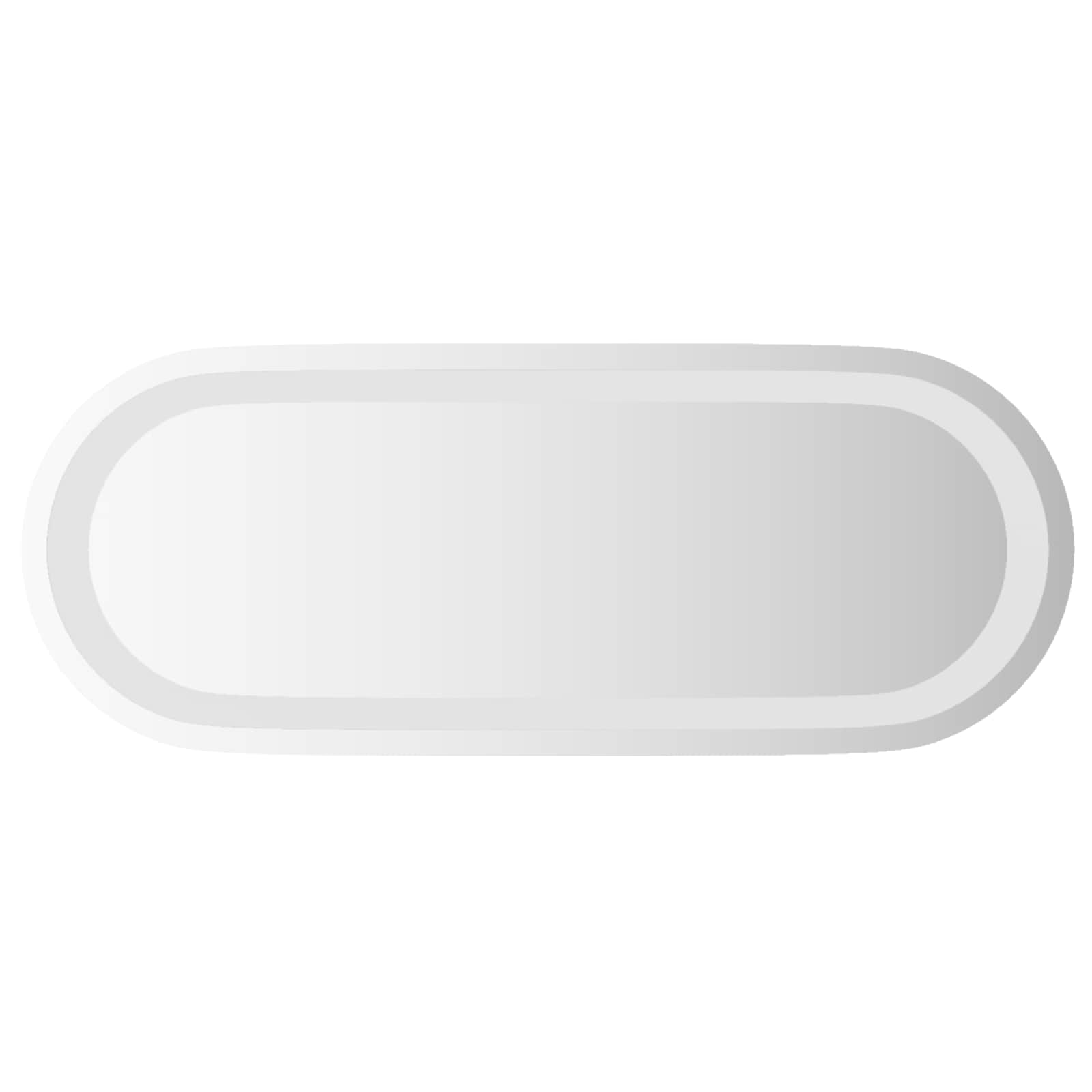 Specchio da bagno LED Trasparente 50 x 20 cm vetro temperato
