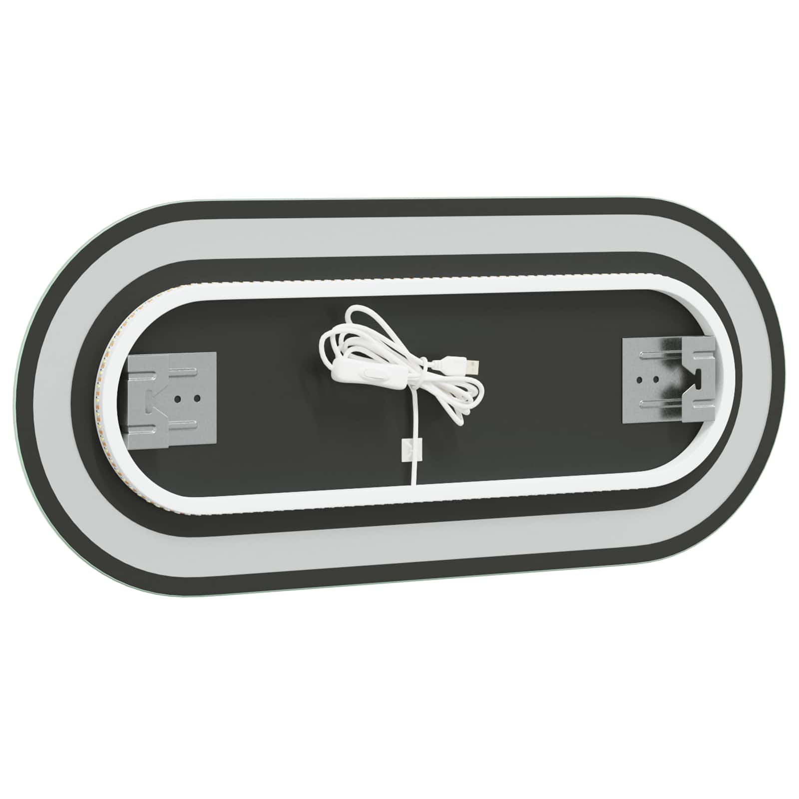 Specchio da bagno LED Trasparente 70 x 30 cm vetro temperato