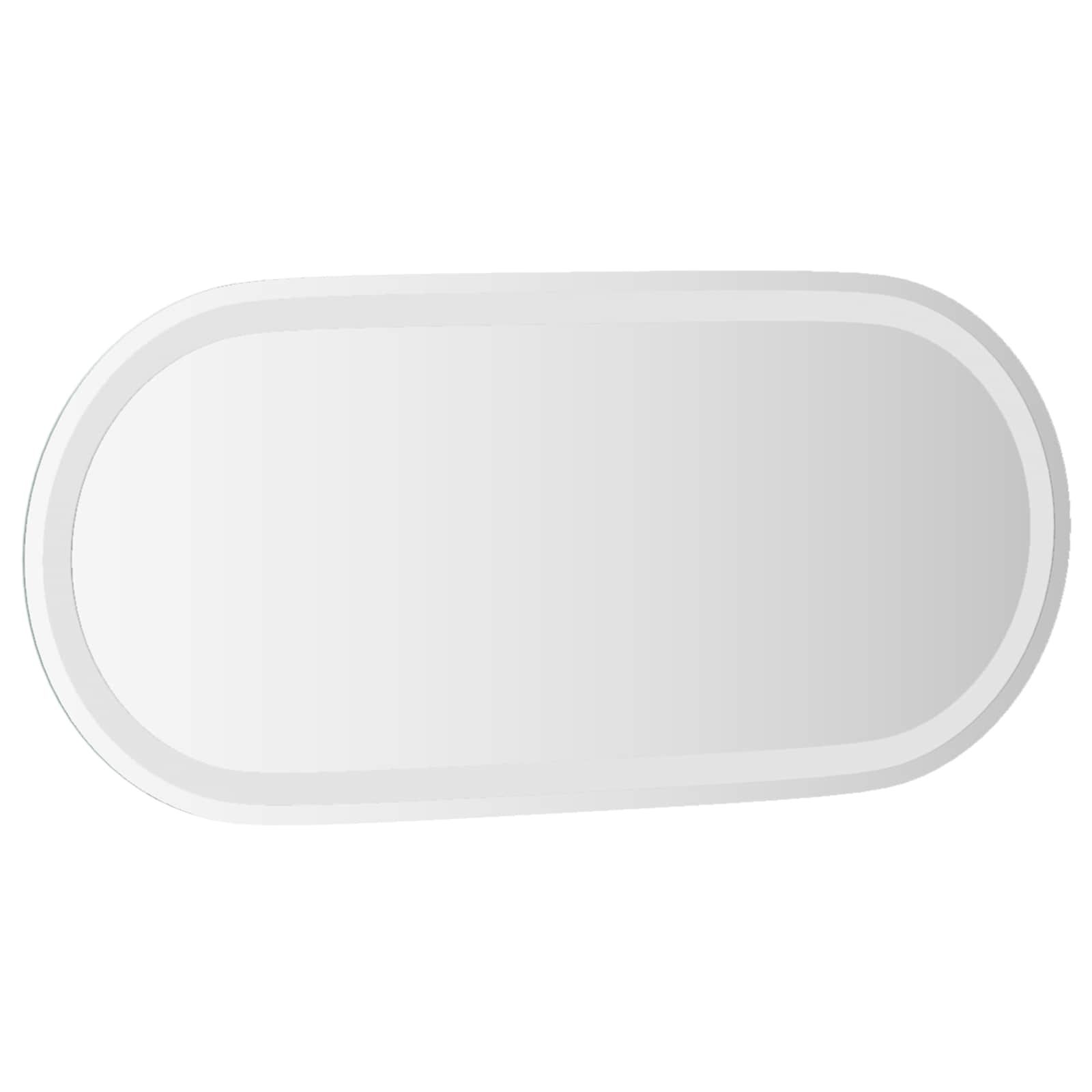 Specchio da bagno LED Trasparente 80 x 35 cm vetro temperato