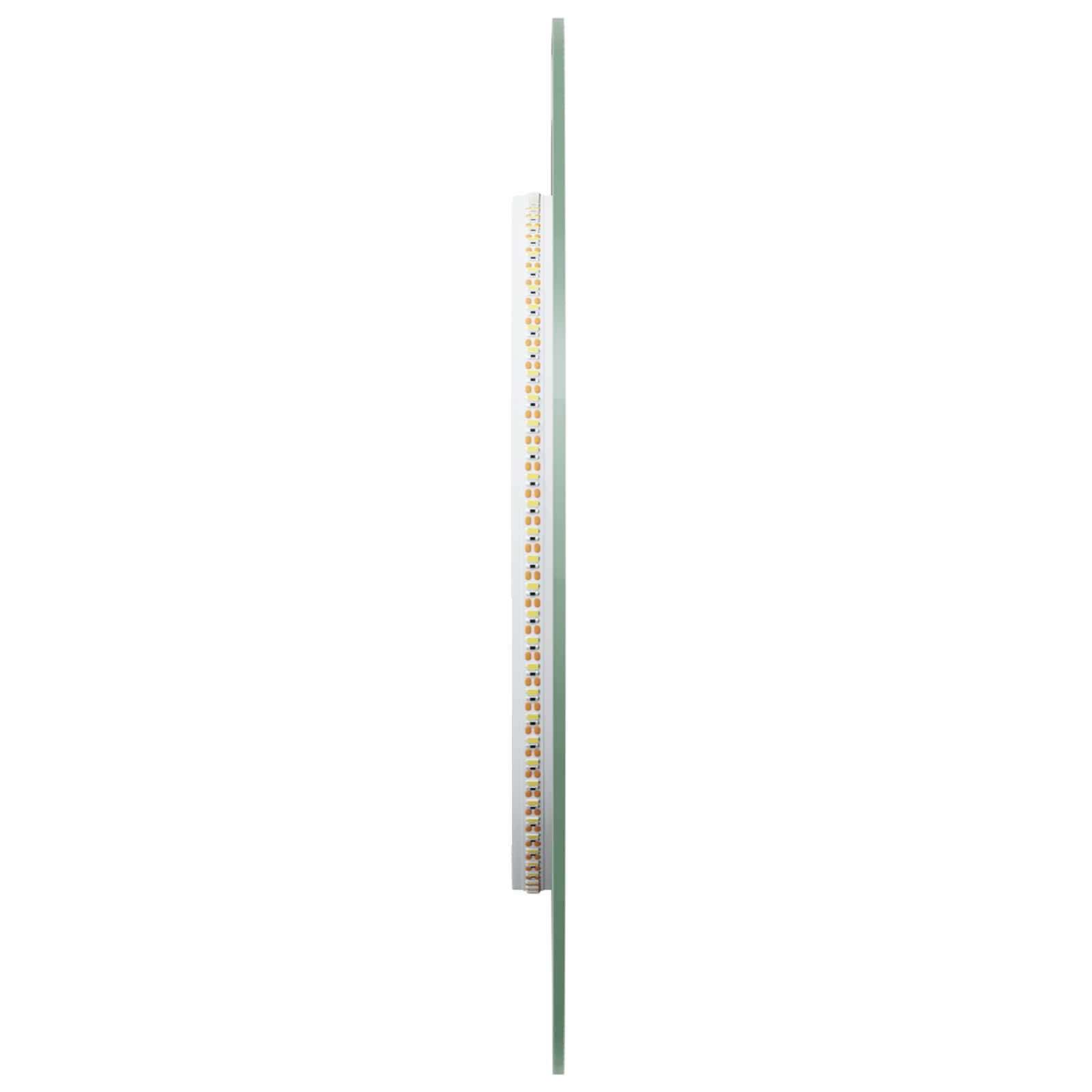 Specchio da bagno LED Trasparente 80 x 35 cm vetro temperato
