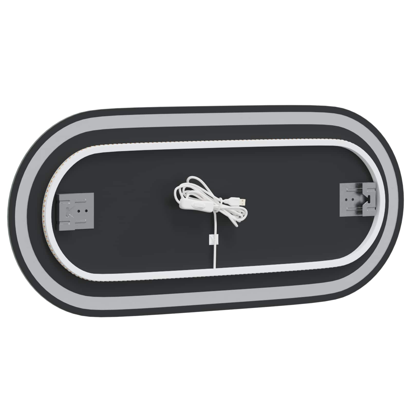 Specchio da bagno LED Trasparente 80 x 35 cm vetro temperato
