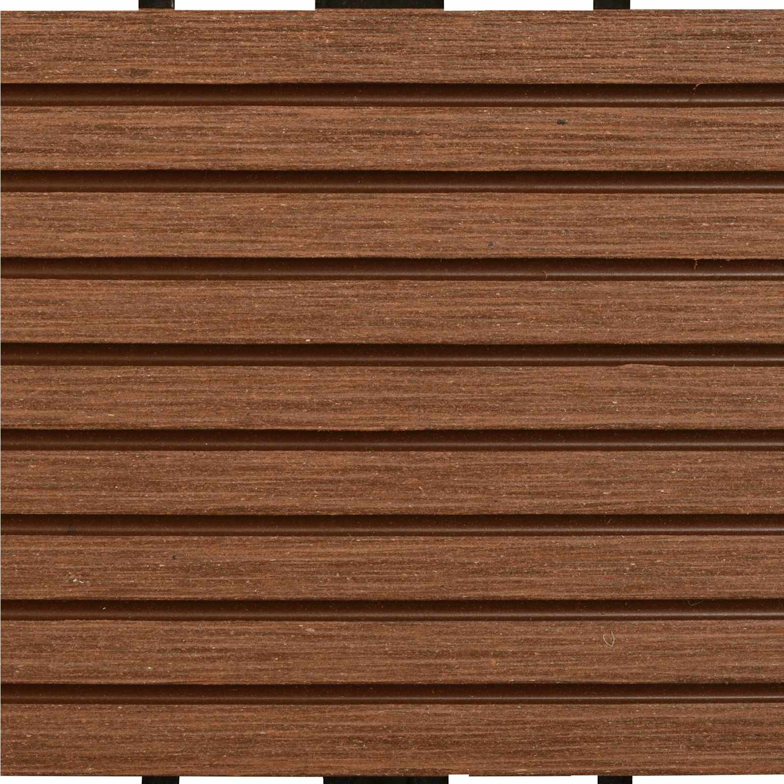 Piastrella per Decking 11 pz Marrone 30 x 30 cm WPC