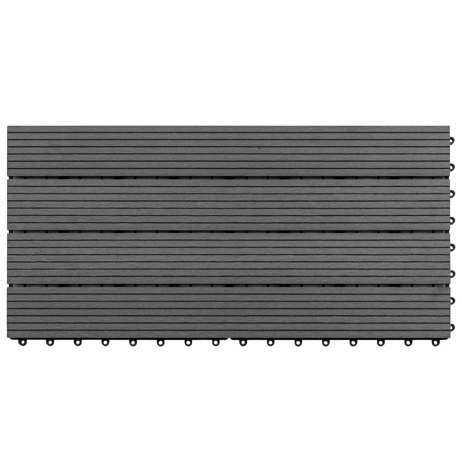 Piastrella per Decking 6 pz Grigio 60 x 30 cm WPC