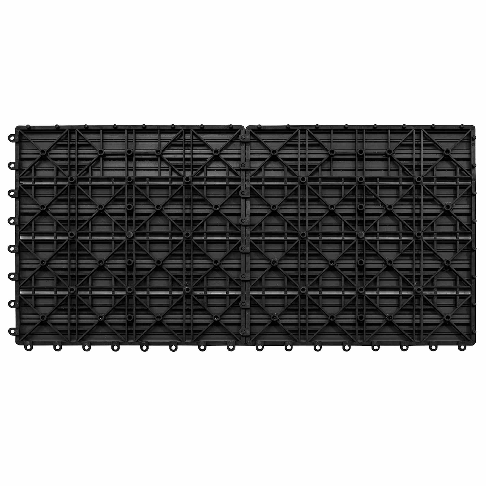 Piastrella per Decking 6 pz Nero 60 x 30 cm WPC